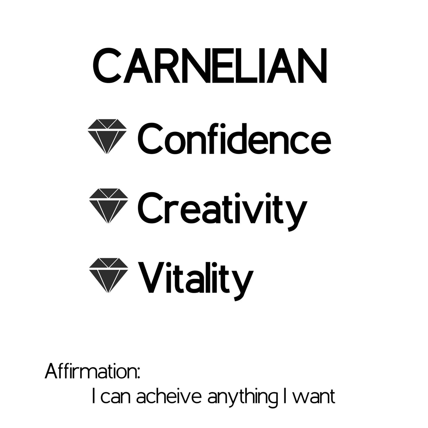 carnelian crystal properties and affirmation