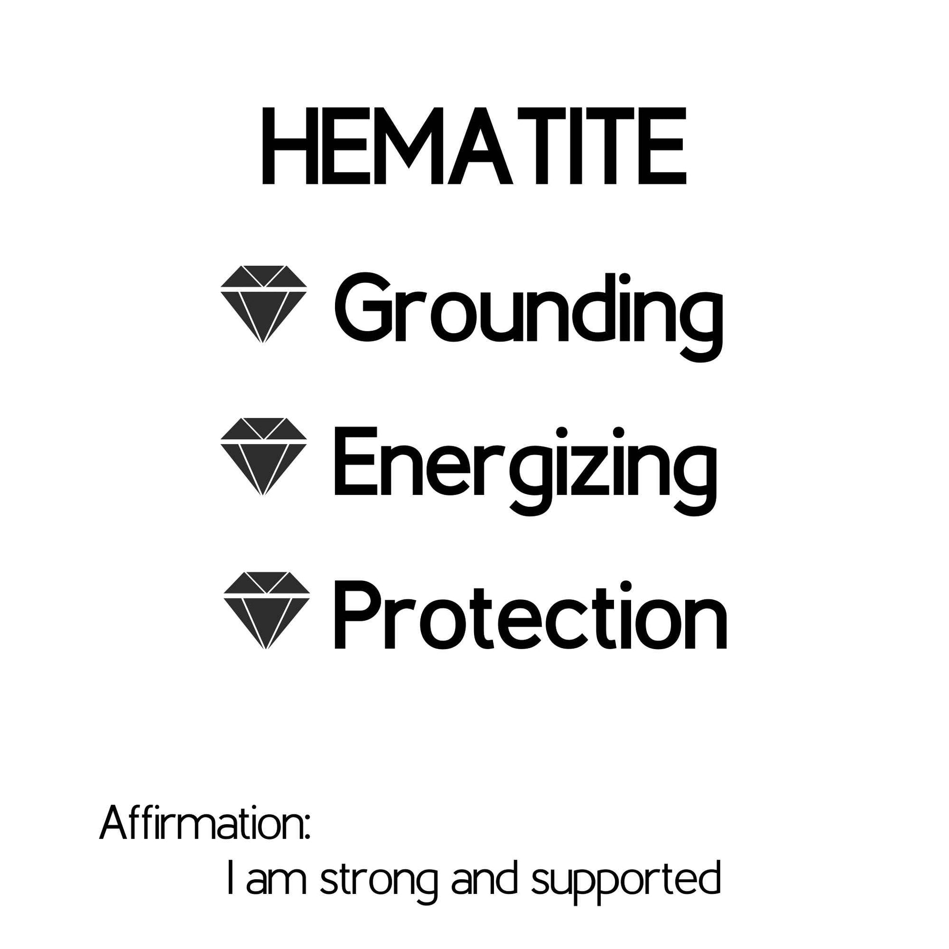 hematitie crystal properties and afirmation