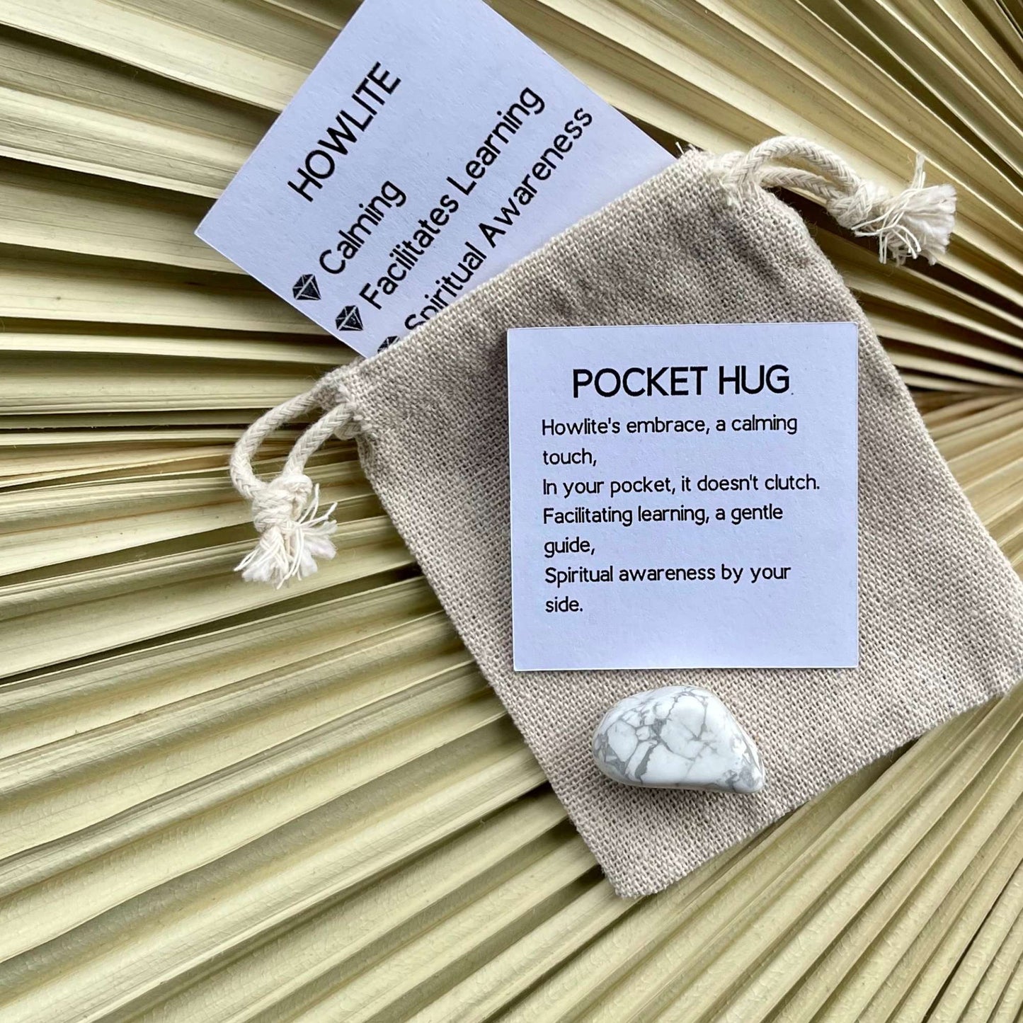 howlite pocket hug crystal