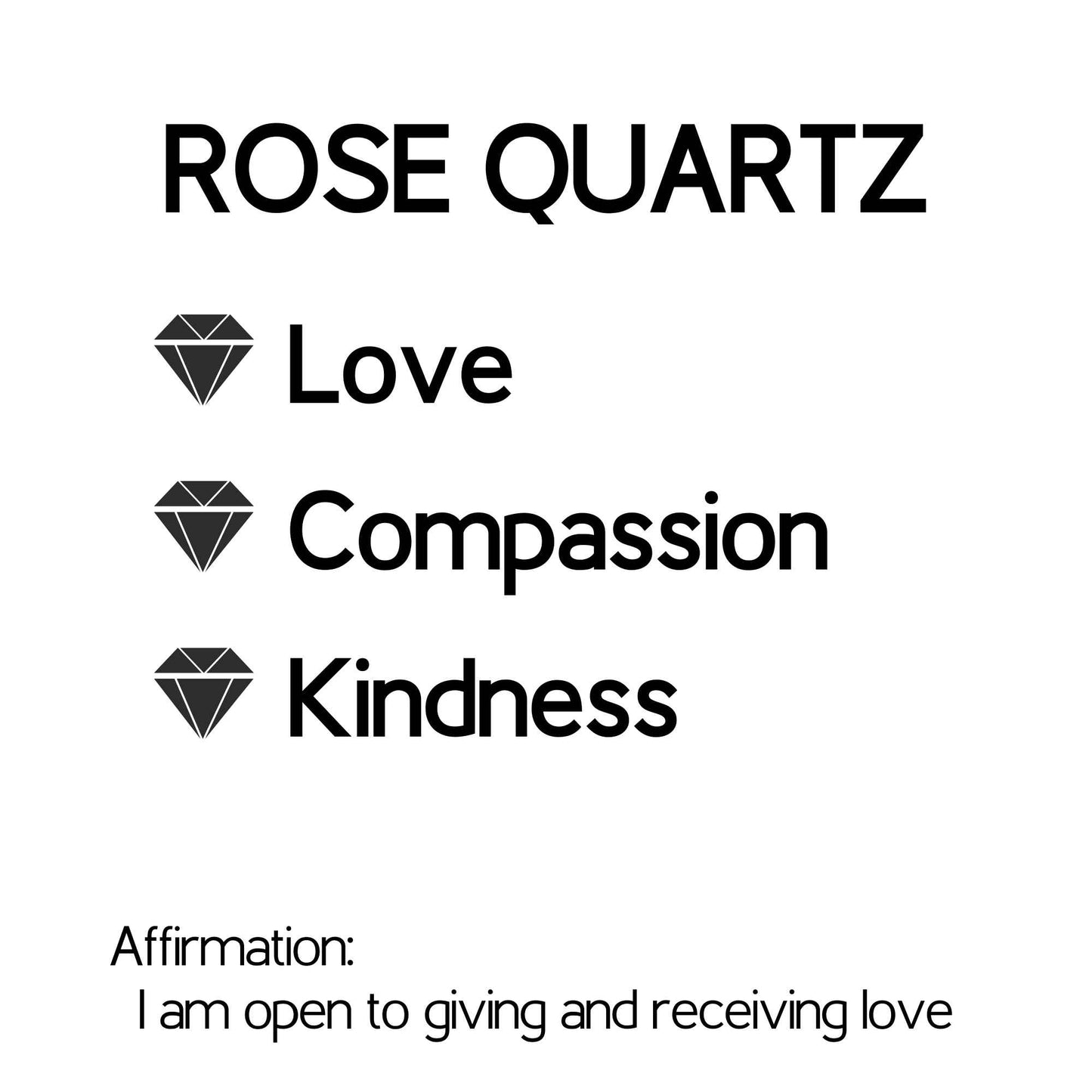 rose quartz crystal properties and affirmation