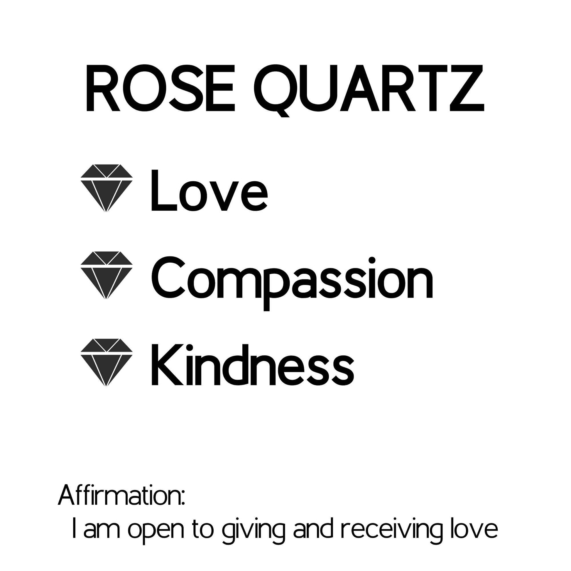 rose quartz crystal properties and affirmation