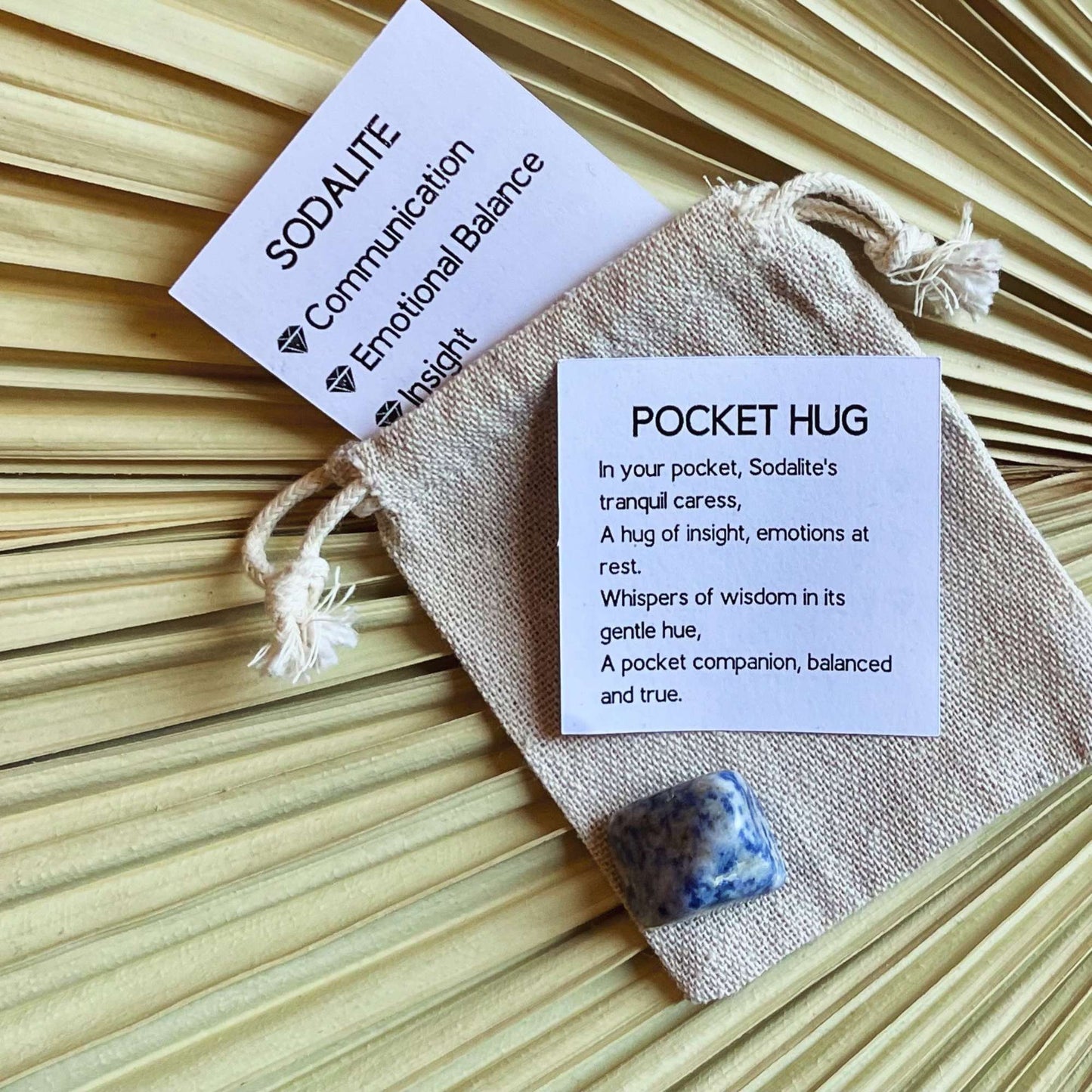 sodalite pocket hug crystal