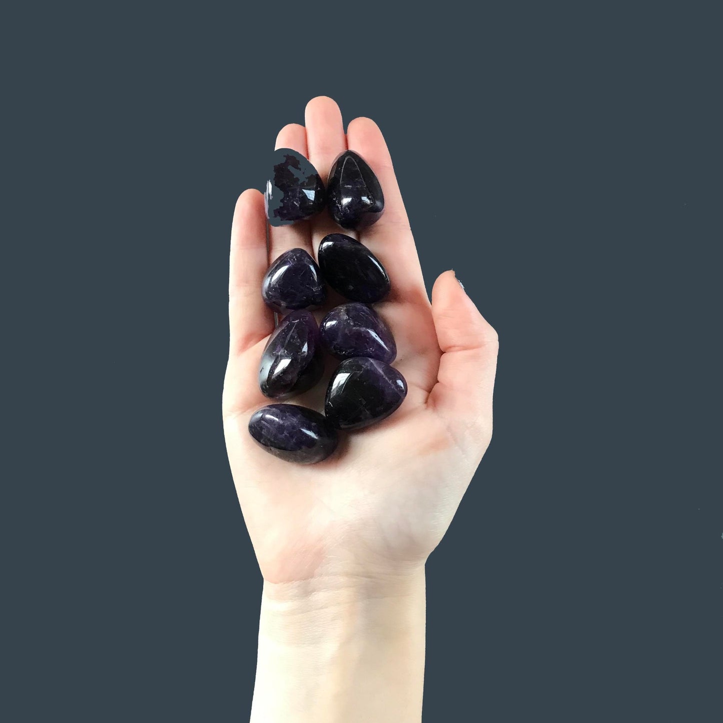 amethyst tumbled stones