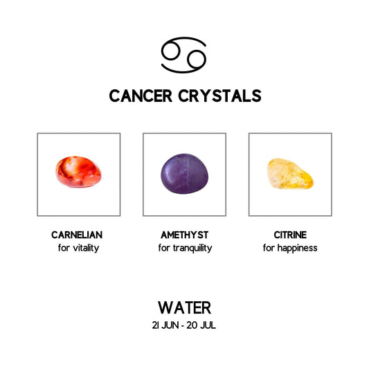 cancer zodiac crystal set