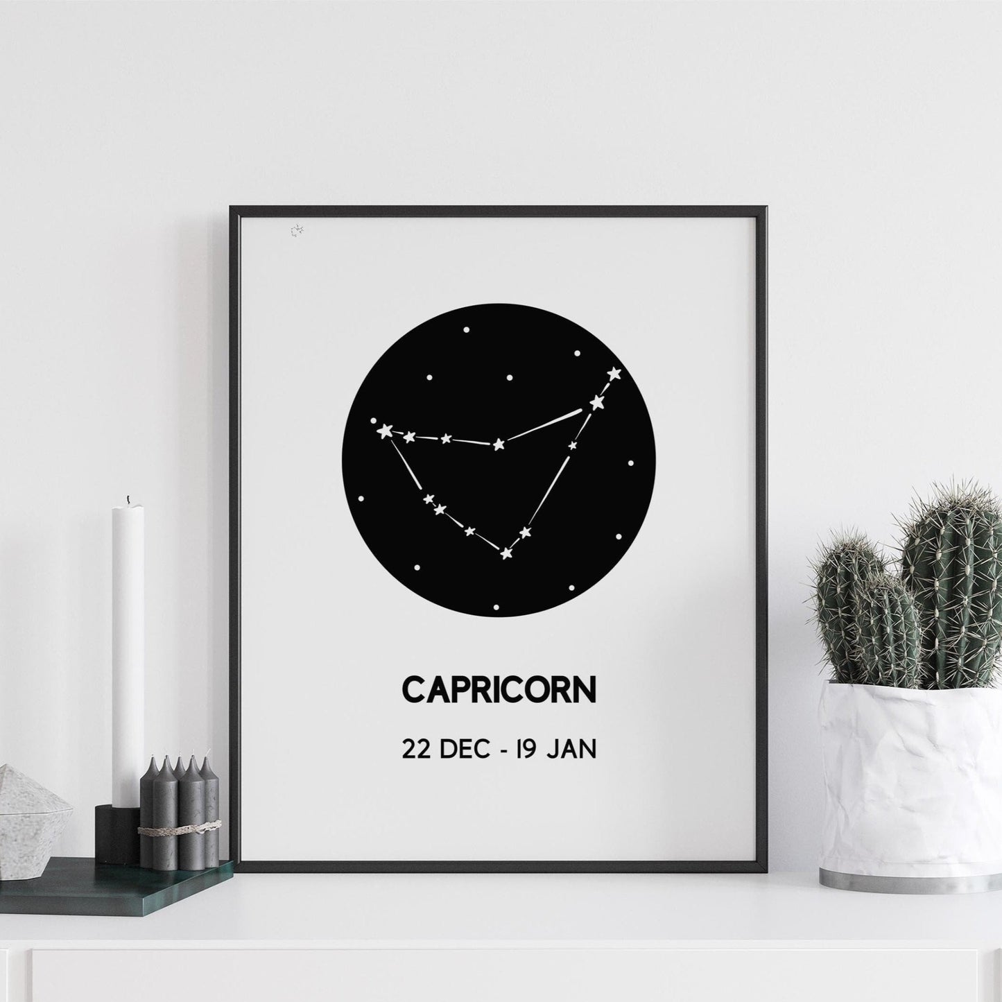 capricorn constellation print