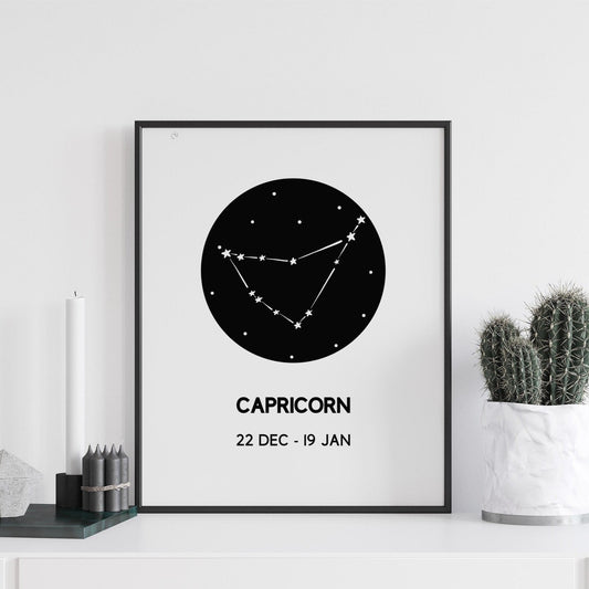 capricorn constellation print