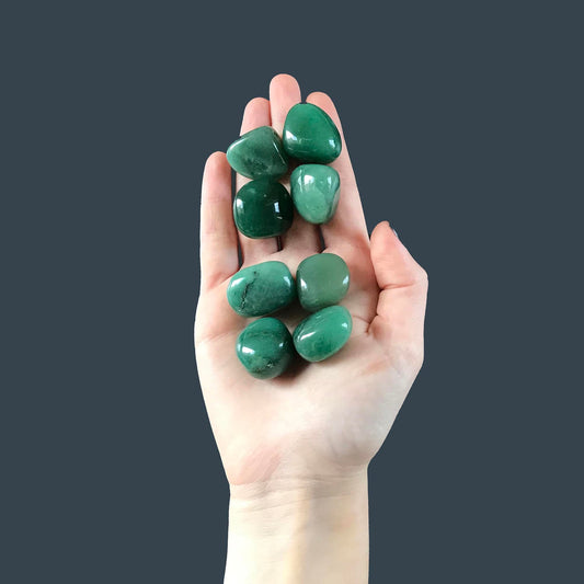 green aventurine tumbled stones
