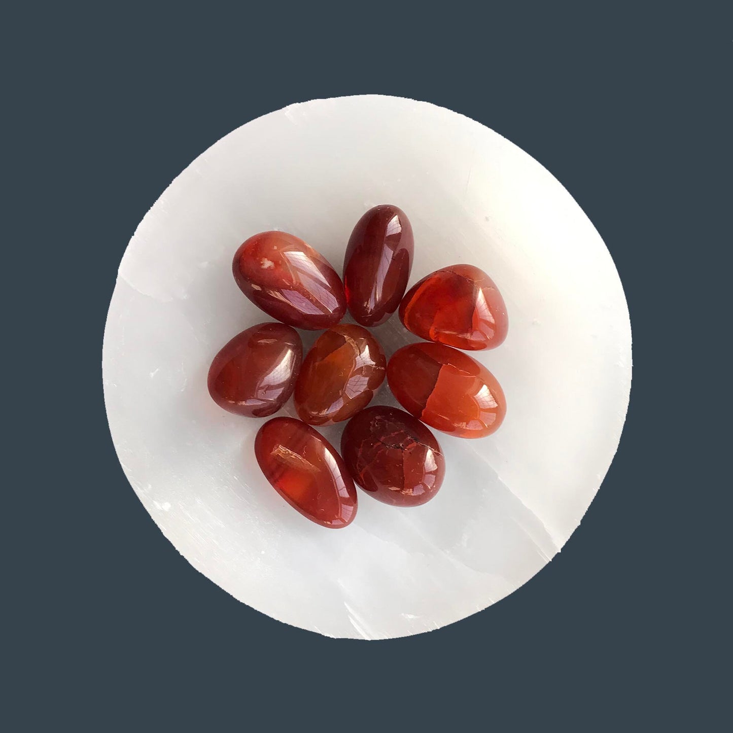 Red Carnelian Tumbled Stone | Pocket Tumble Stones | Healing Crystal Chakra Reiki Gemstone