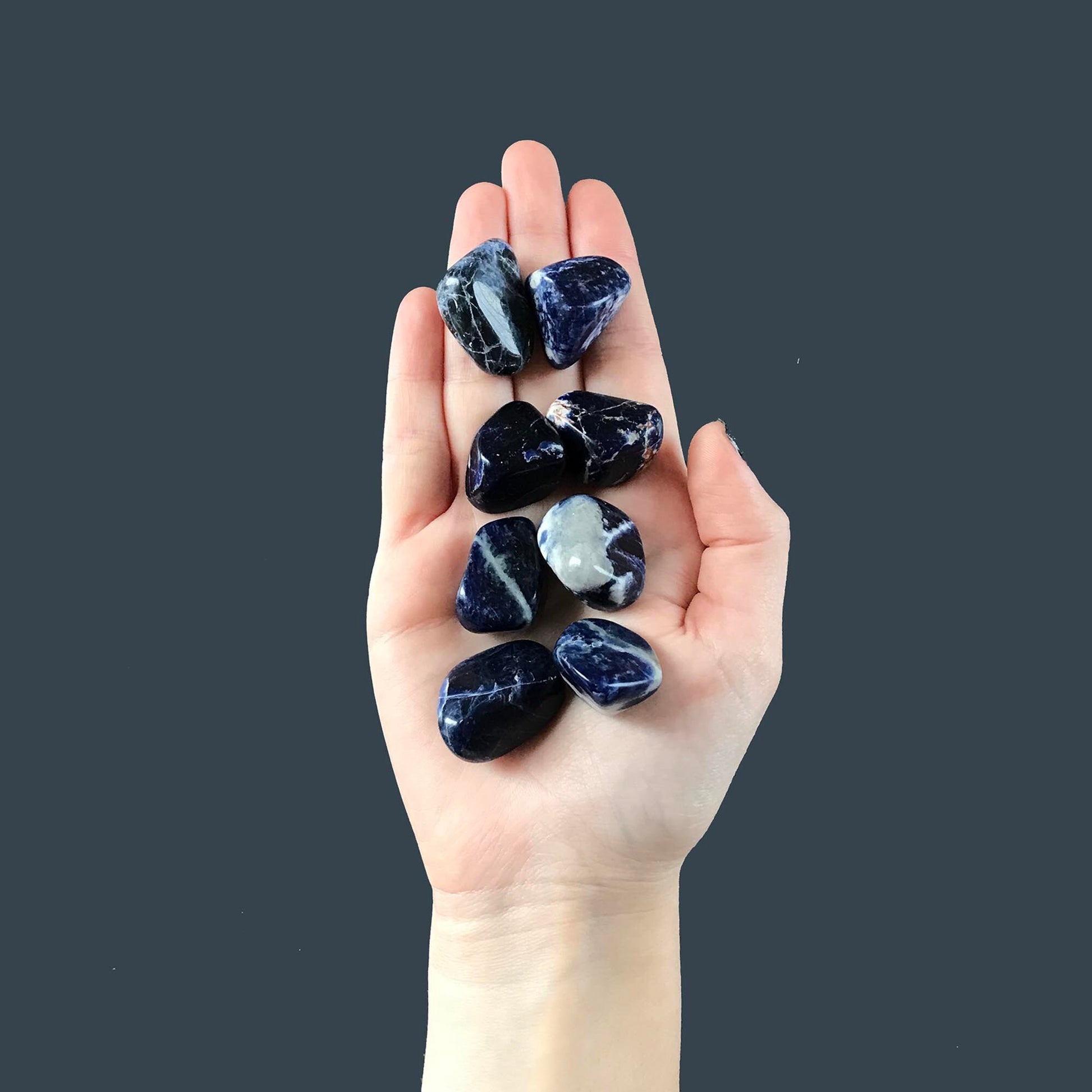 blue sodalite tumbled stones
