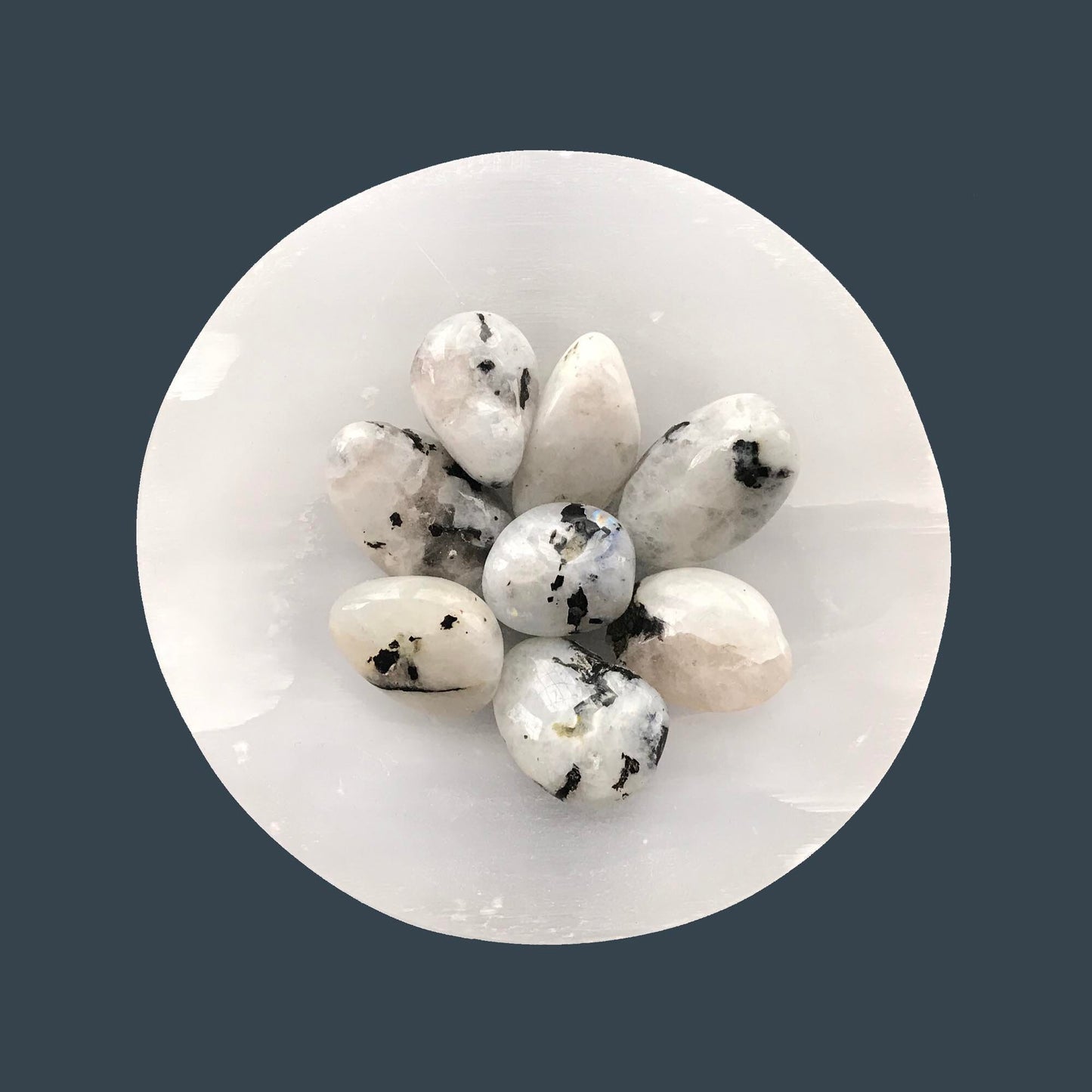 Rainbow Moonstone Crystal | Pocket Tumbled Stones | Chakra Reiki Healing