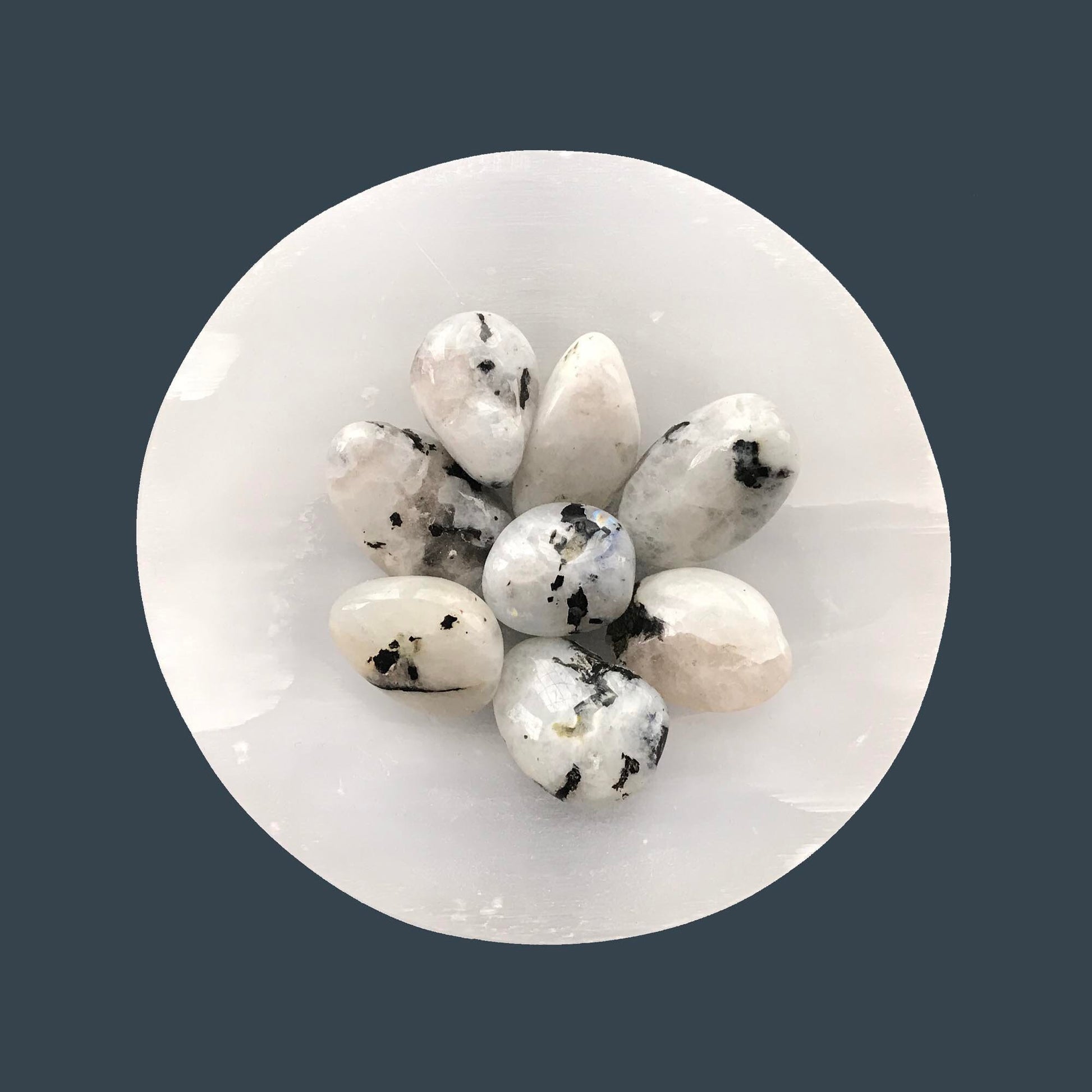 Rainbow Moonstone Crystal | Pocket Tumbled Stones | Chakra Reiki Healing