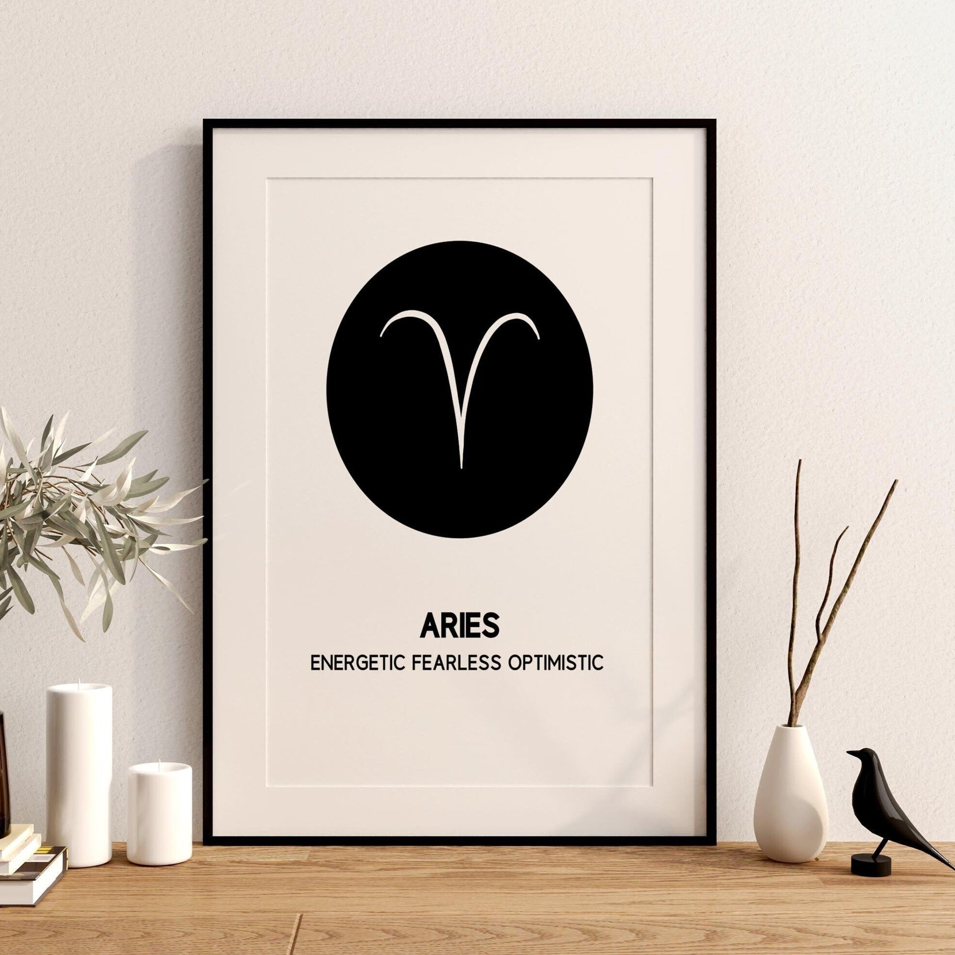 aries glyph art print