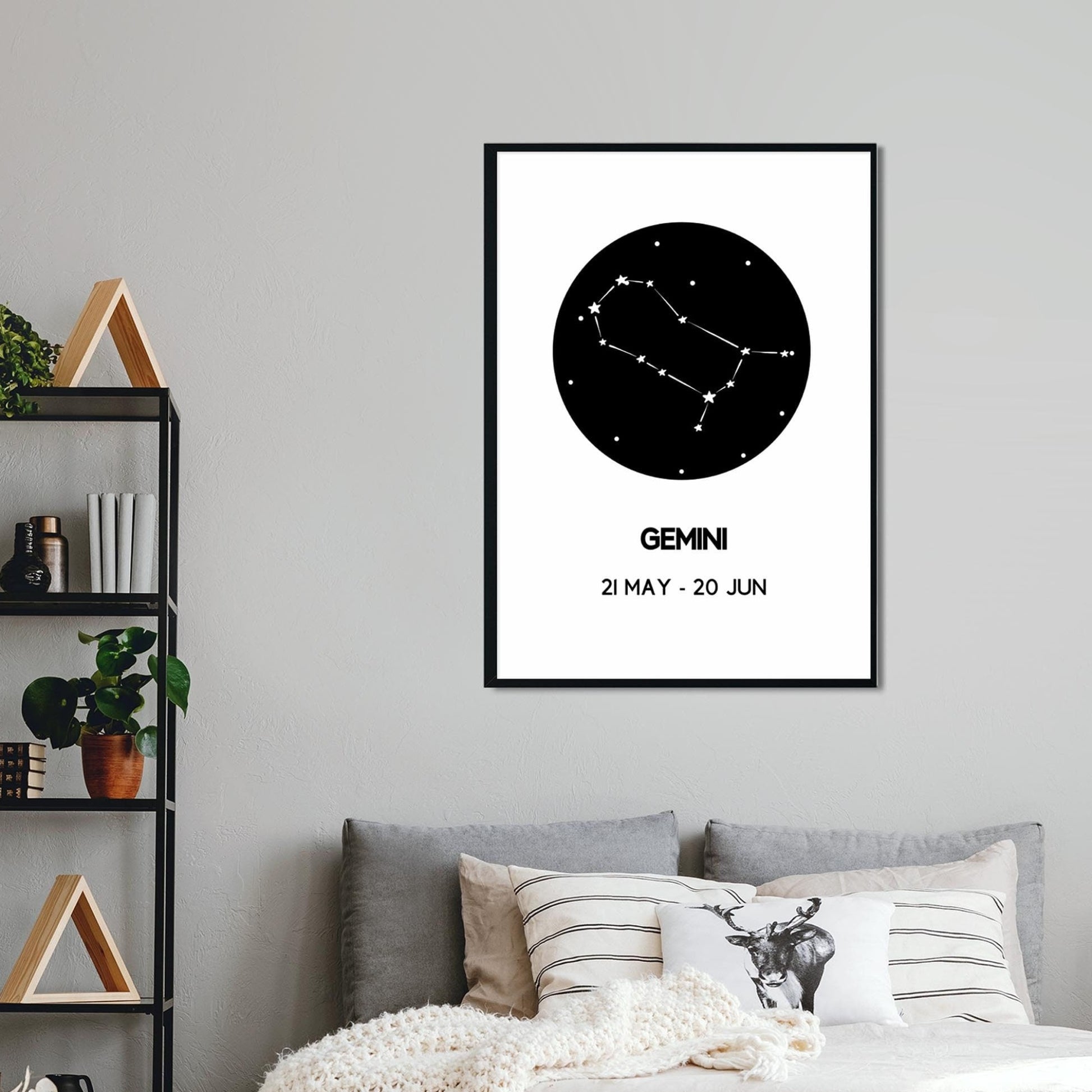 gemini zodiac wall art