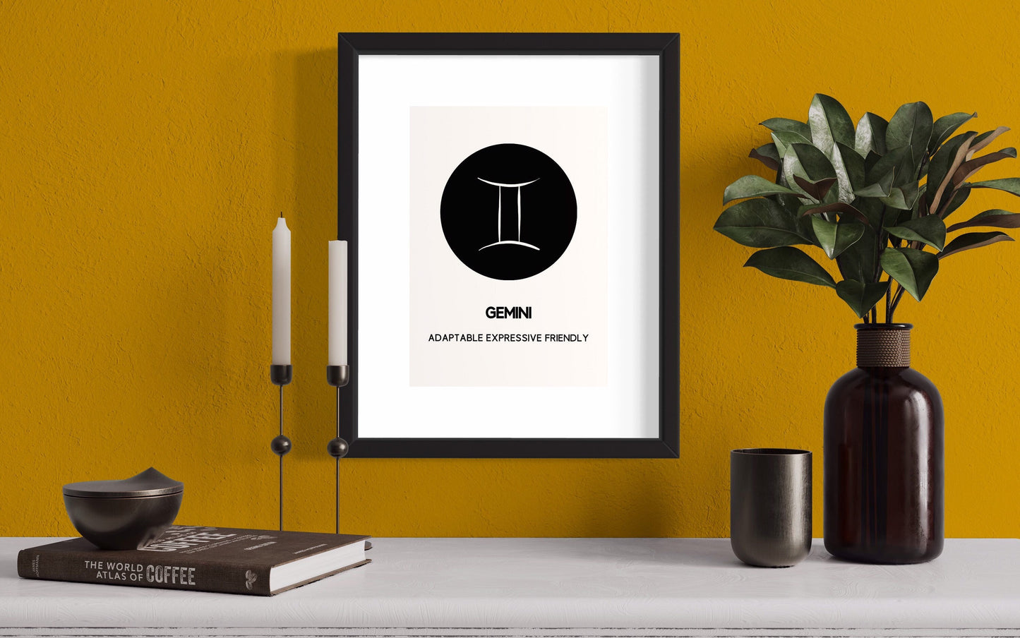 gemini glyph art print