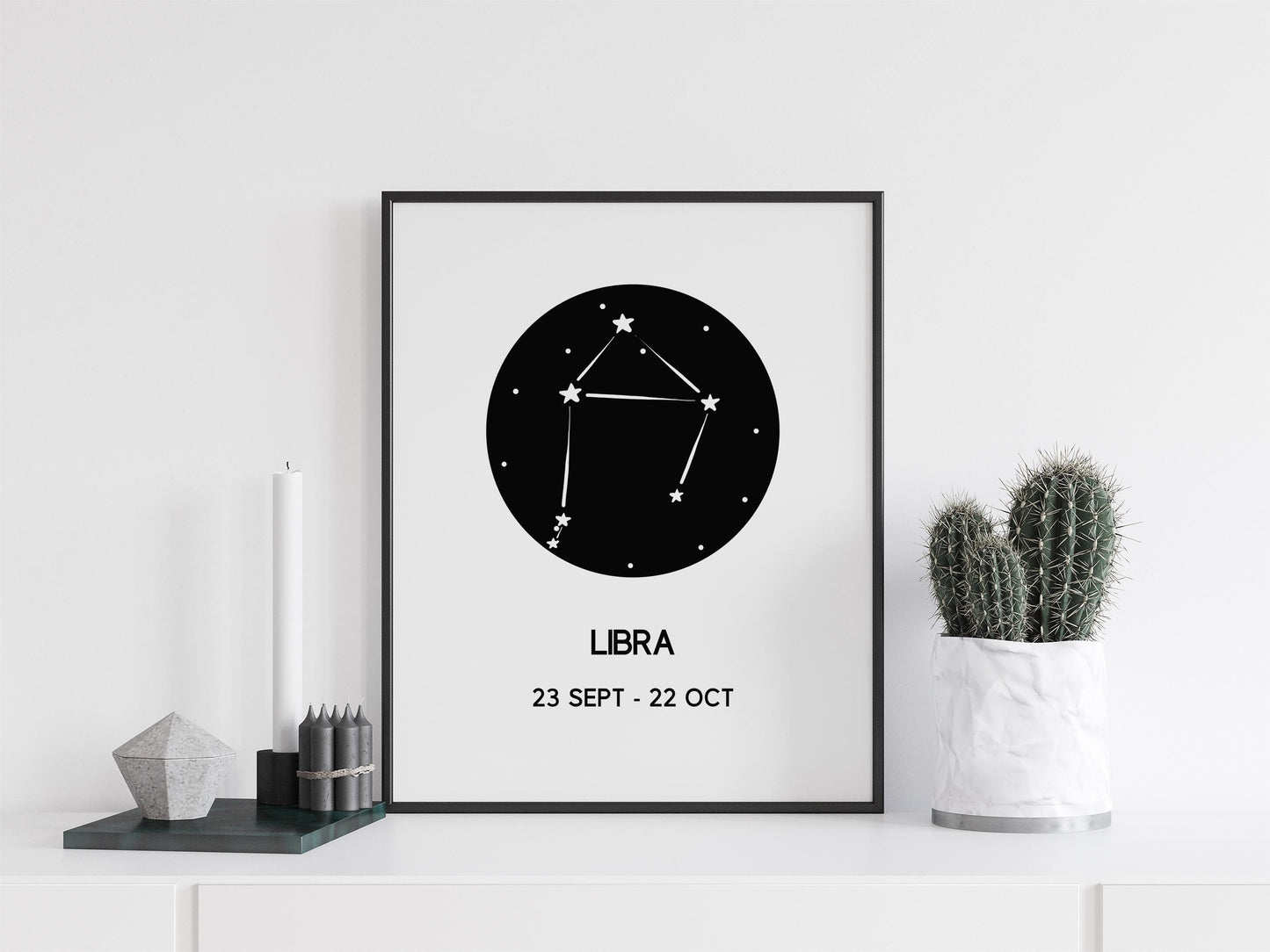 libra star map print