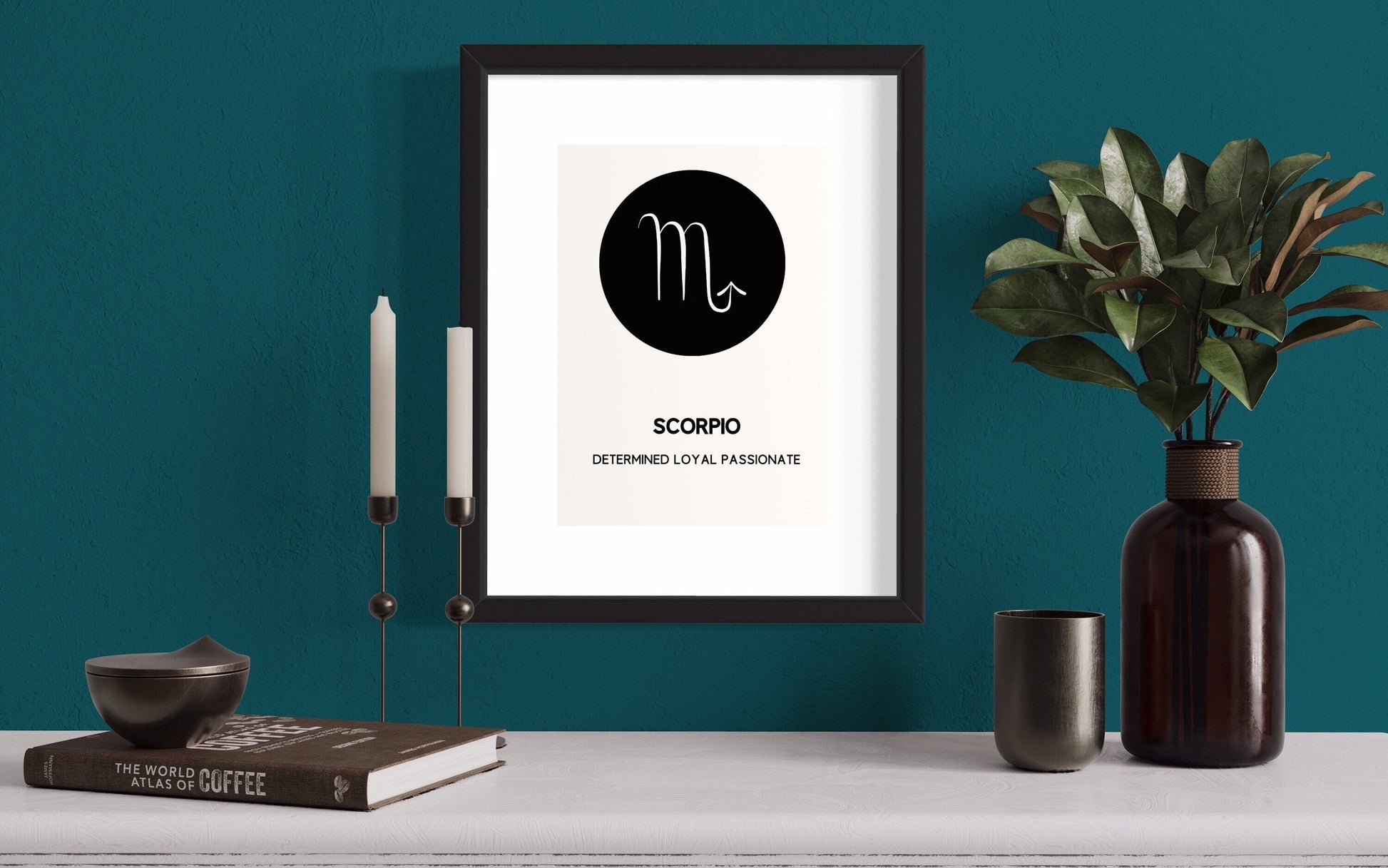 scorpio glyph art print