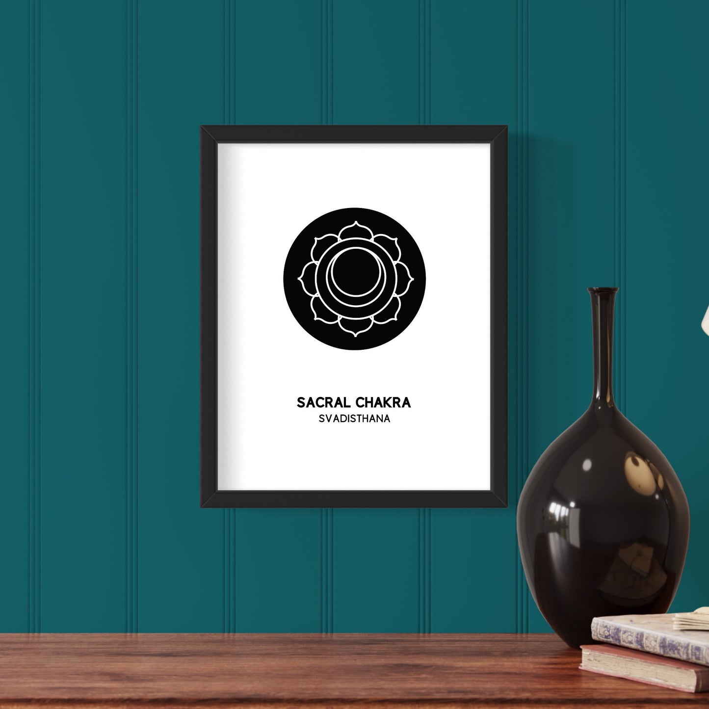 SACRAL CHAKRA Poster | SVADISTHANA Minimalist Wall Art | Meditation Gift | Yoga Printable Studio Decor