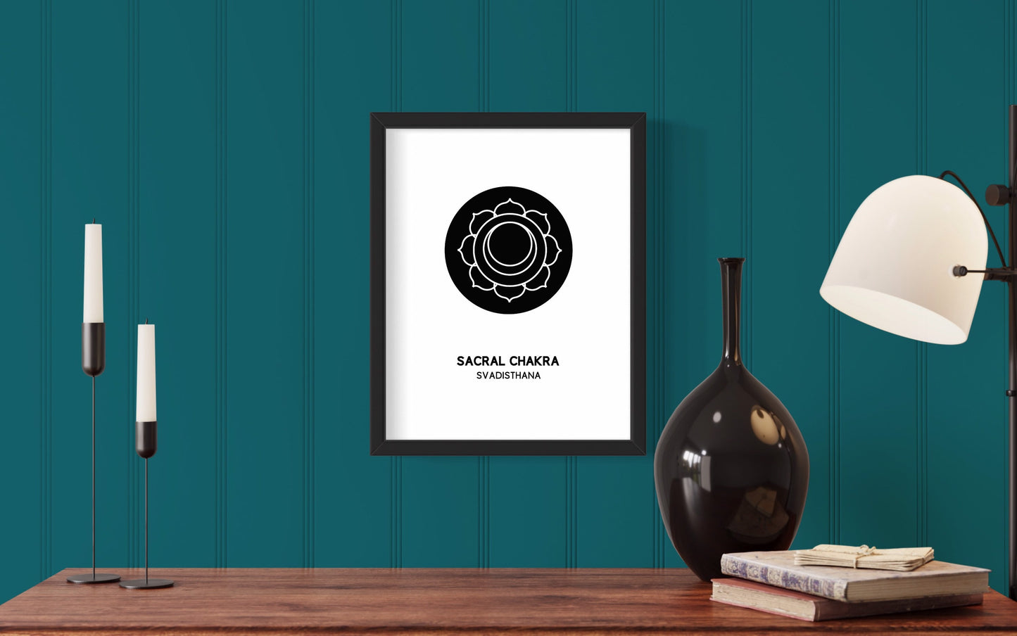SACRAL CHAKRA Poster | SVADISTHANA Minimalist Wall Art | Meditation Gift | Yoga Printable Studio Decor