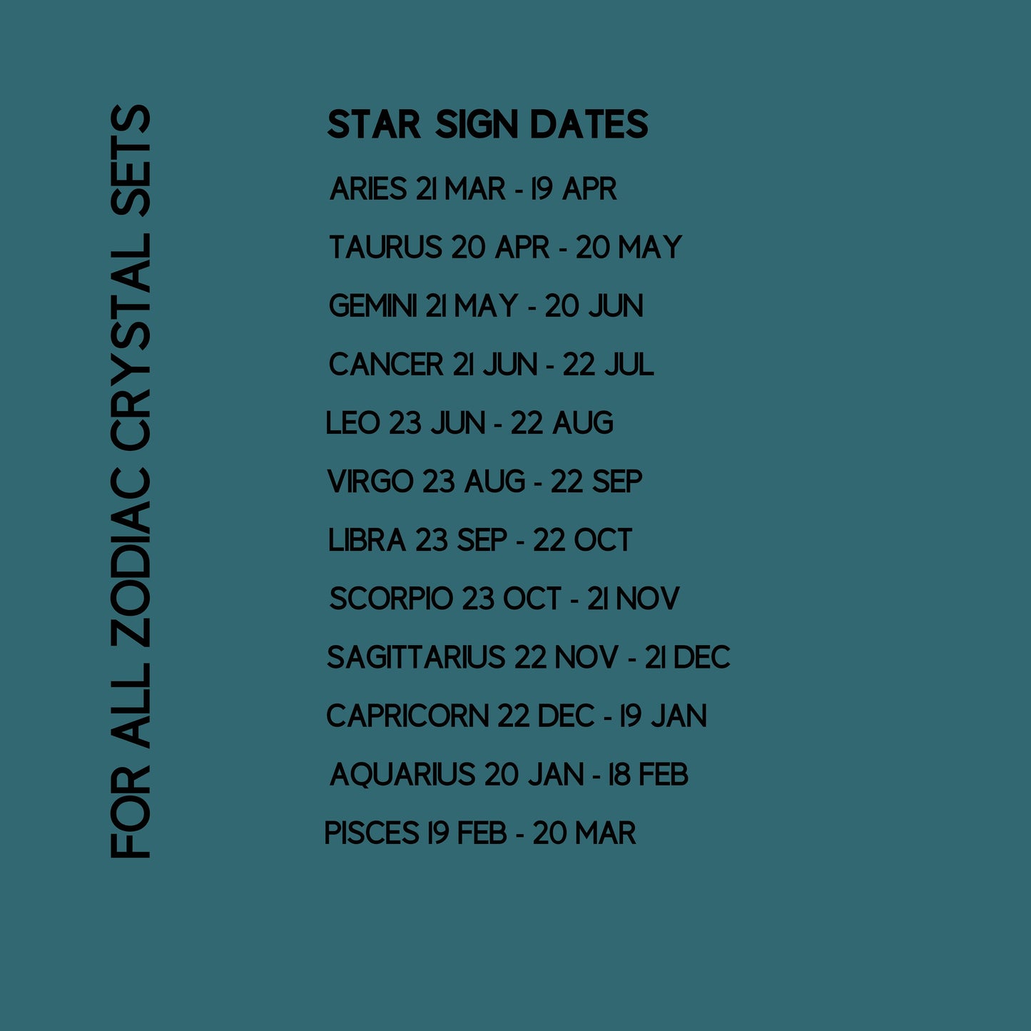 Pisces Zodiac Crystal Set | Horoscope Gemstone Kit