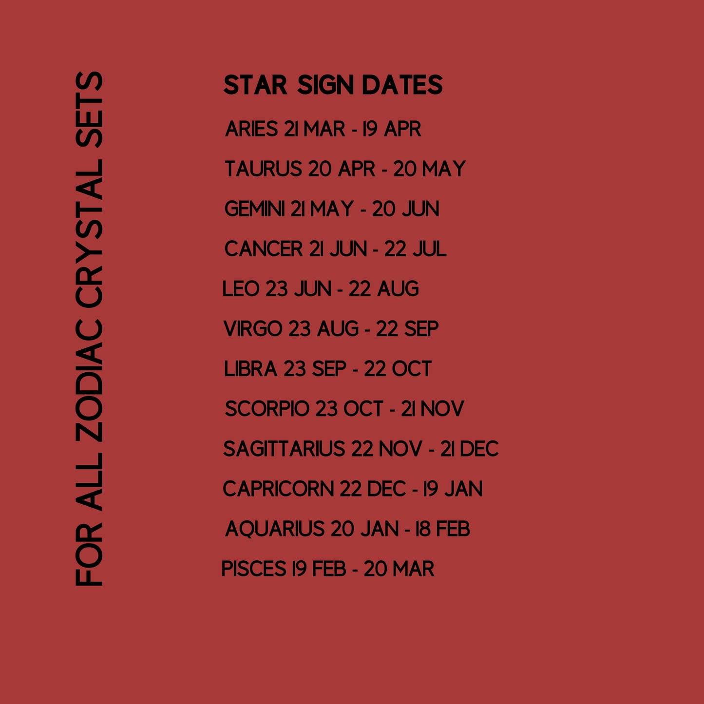 Sagittarius Zodiac Crystal Set | Star Sign Gemstone Kit | Letterbox Gift