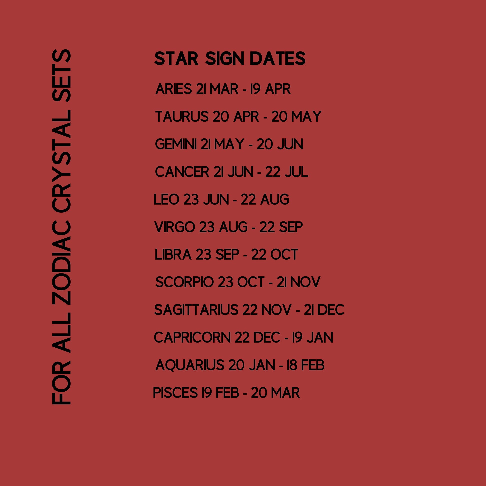 Sagittarius Zodiac Crystal Set | Star Sign Gemstone Kit | Letterbox Gift