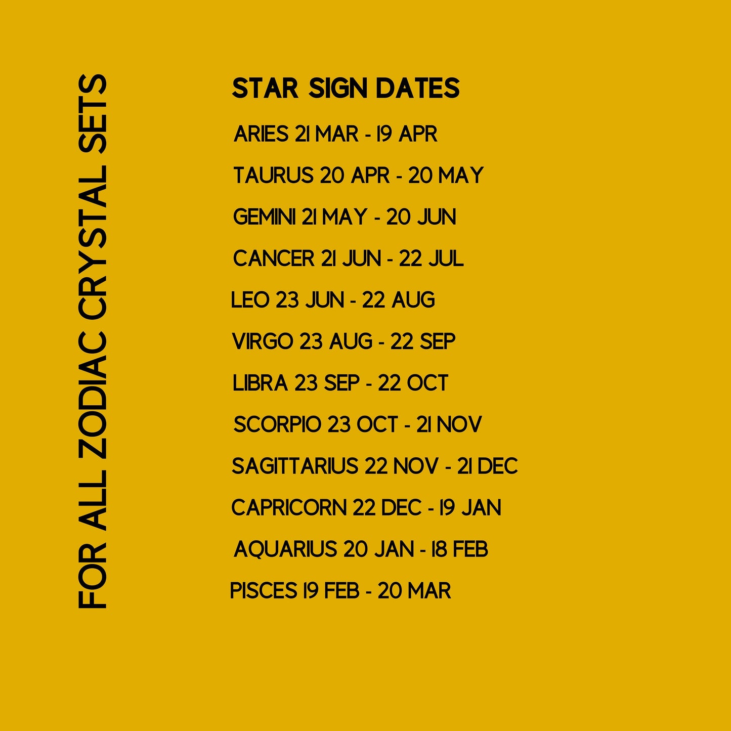 Aquarius Zodiac Crystal Set | Horoscope Gemstone Kit