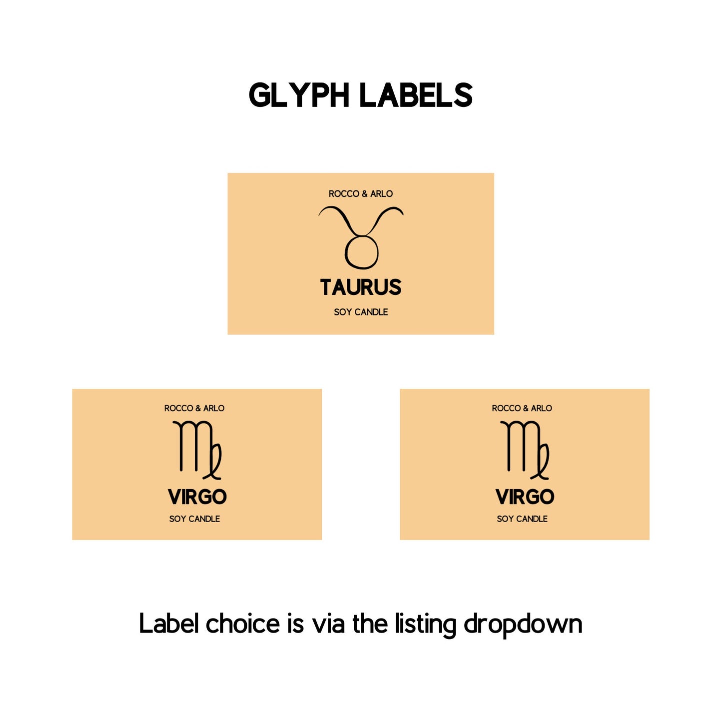 VIRGO Zodiac Crystal & Candle Making Kit | | Add Glyph, Star Sign or Constellation Labels | Pear and Freesia Scented