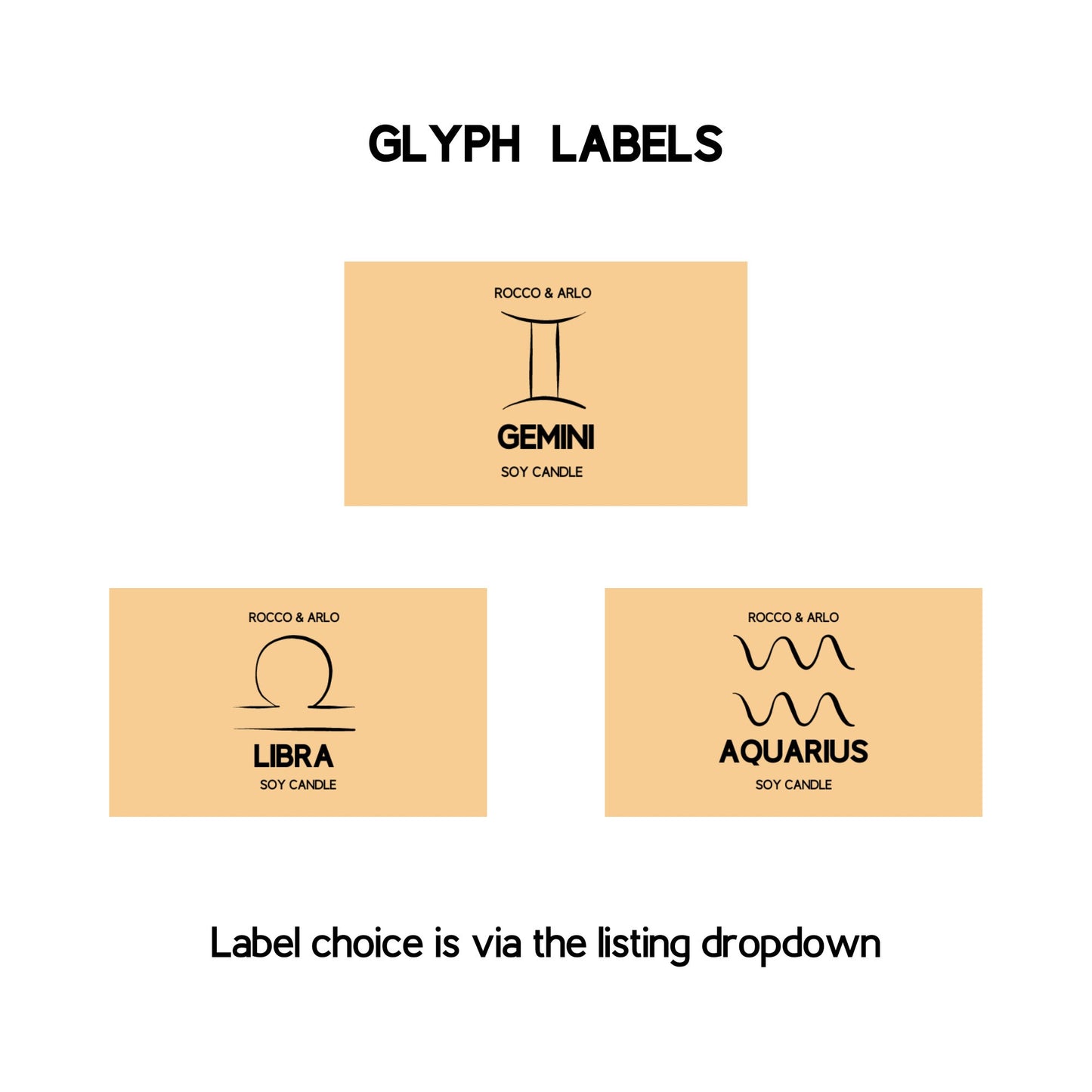 GEMINI Zodiac Crystal & Candle Making Kit | Add Star Sign, Glyph of Constellation Labels | Lime Basil Mandarin Scented