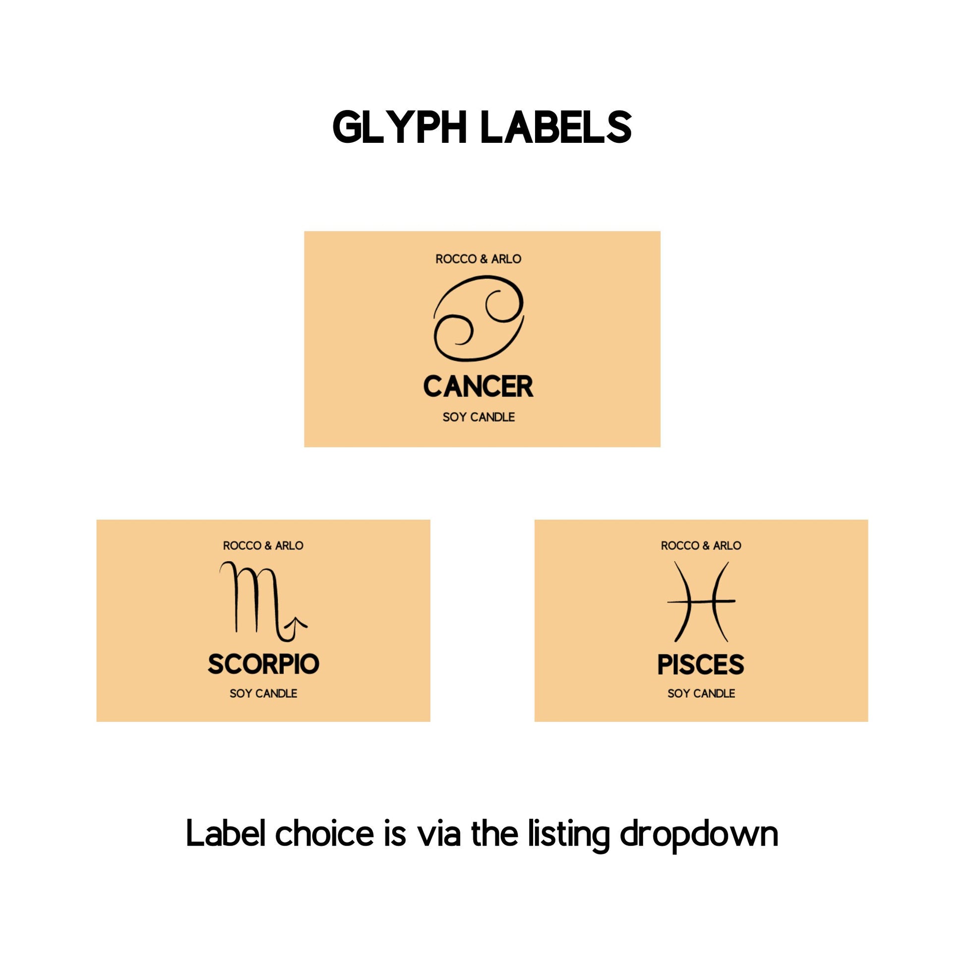 CANCER Zodiac Candle Making Kit | Add Glyph, Star Sign or Constellation Labels | Sage and Sea Salt Scented