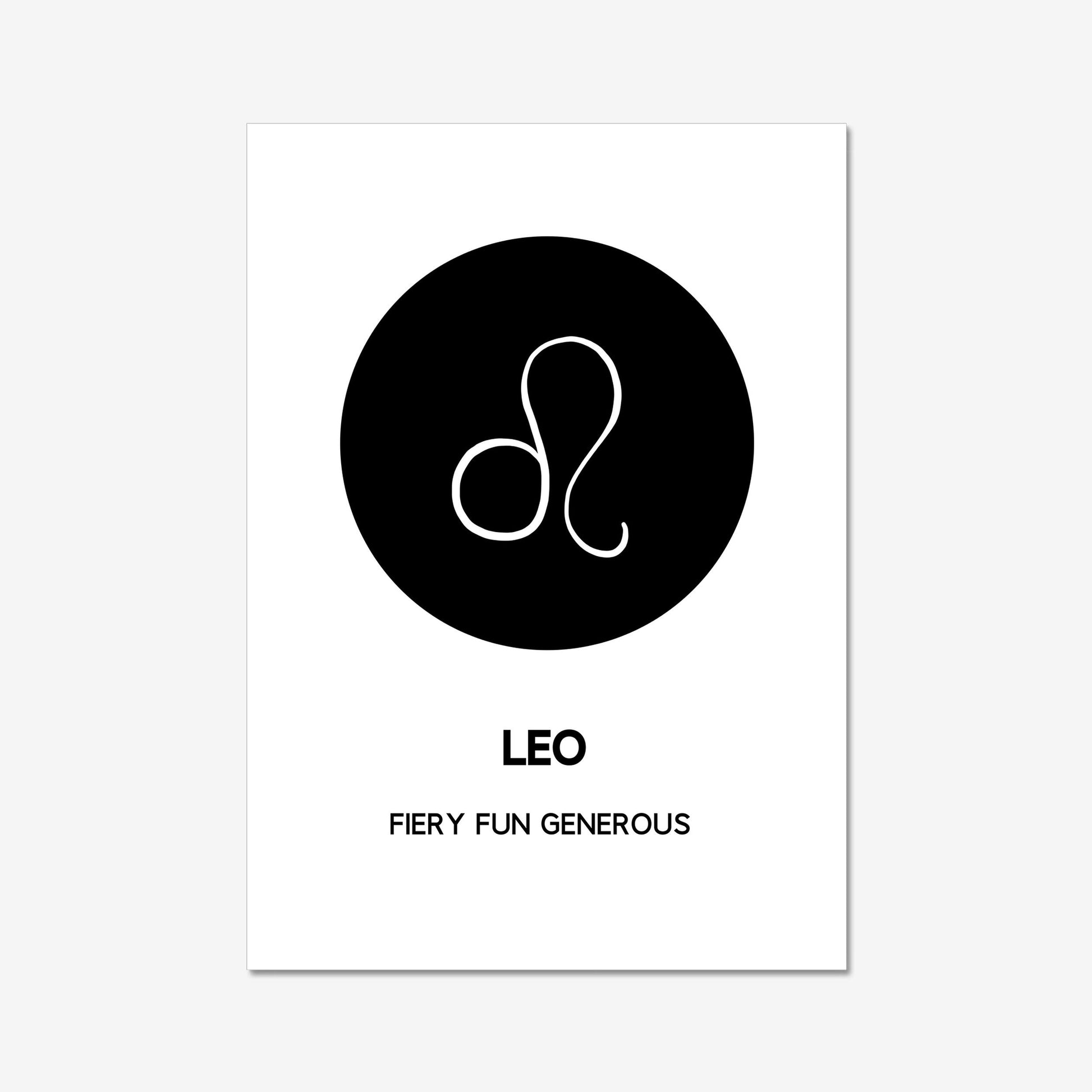 leo minimalist wall art