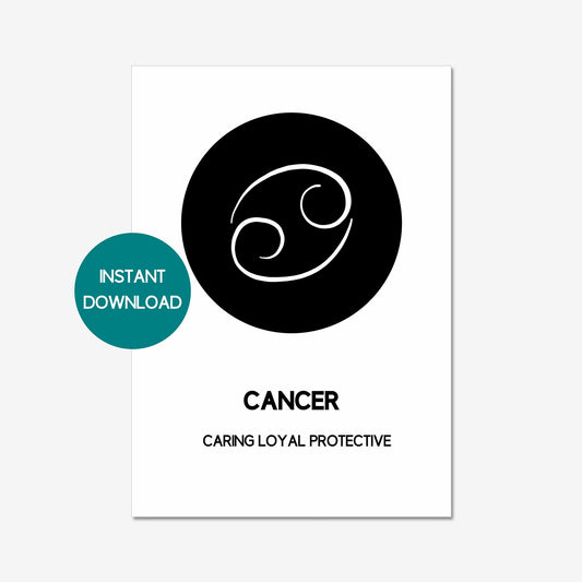 cancer zodiac symbol printable