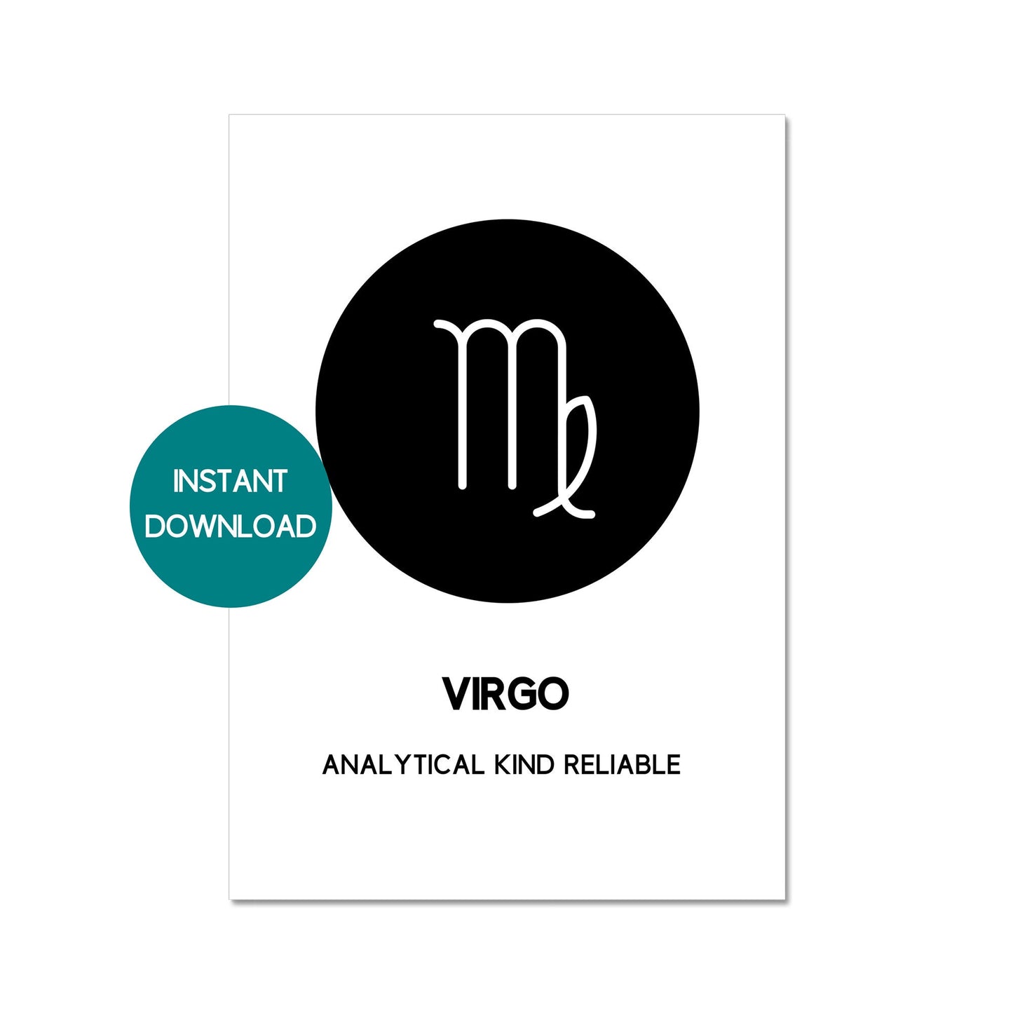 virgo zodiac symbol printable