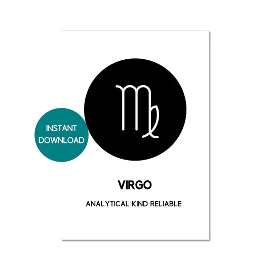 virgo zodiac symbol printable