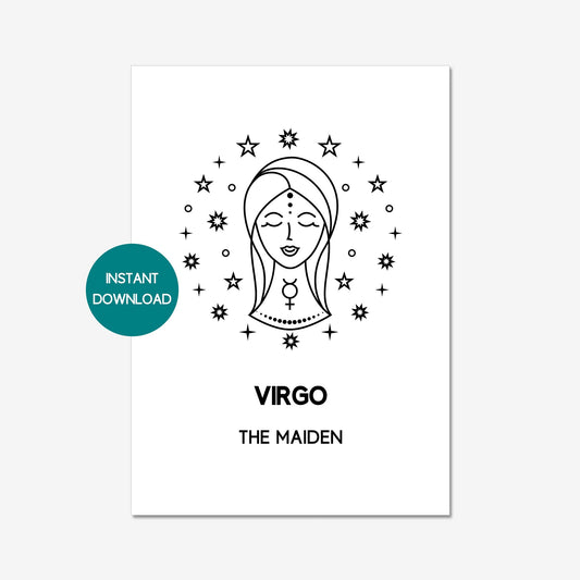 virgo star sign printable