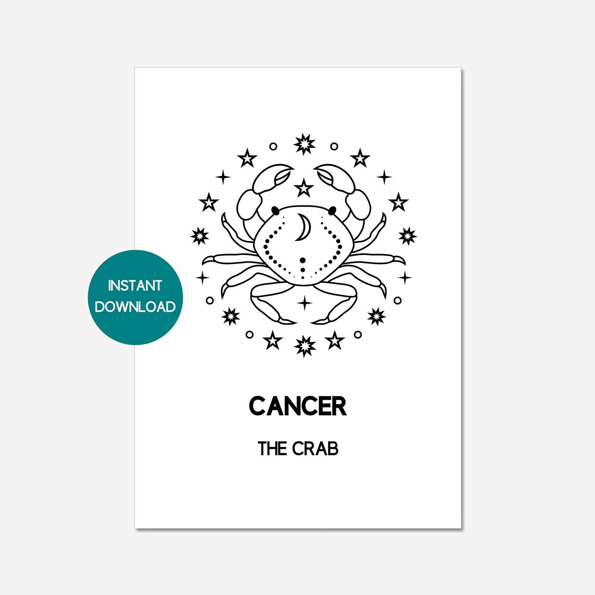 cancer star sign printable