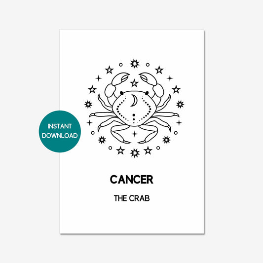 cancer star sign printable