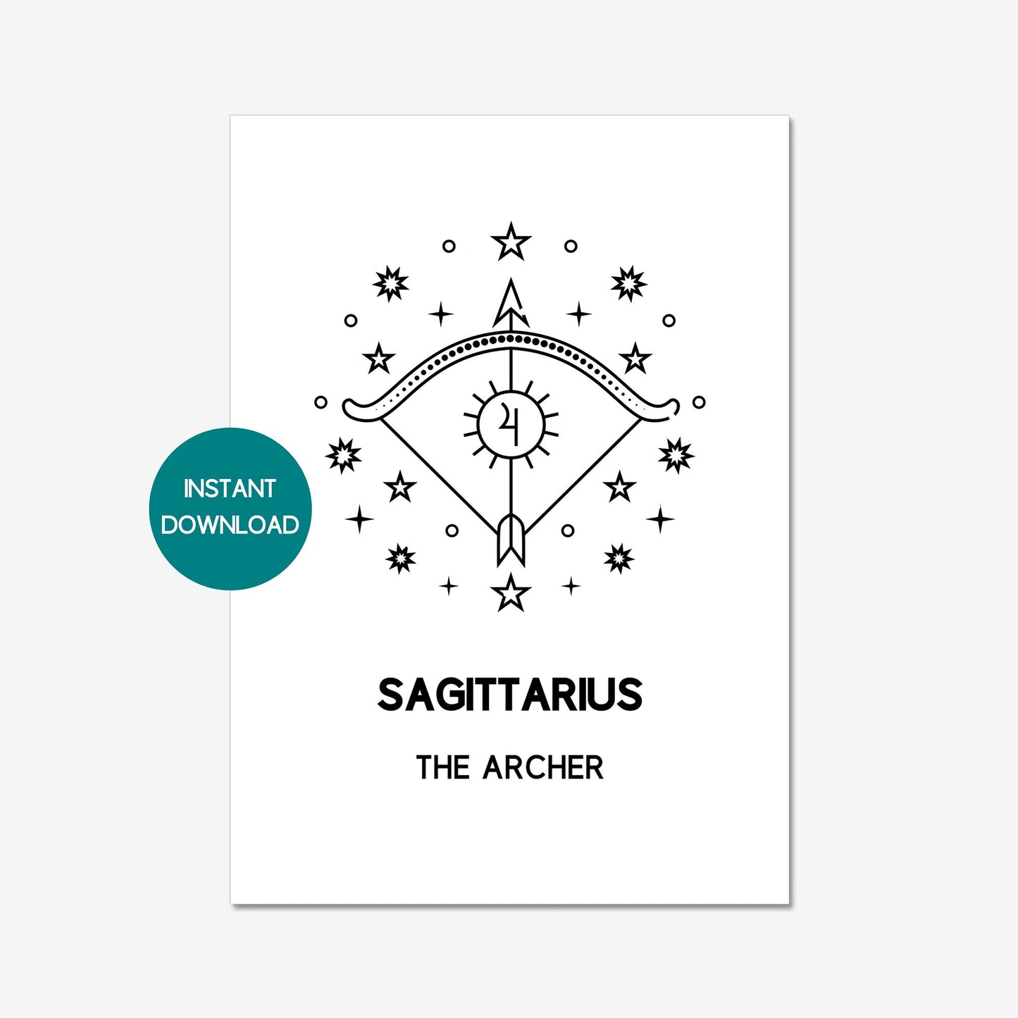 sagittarius star sign printable