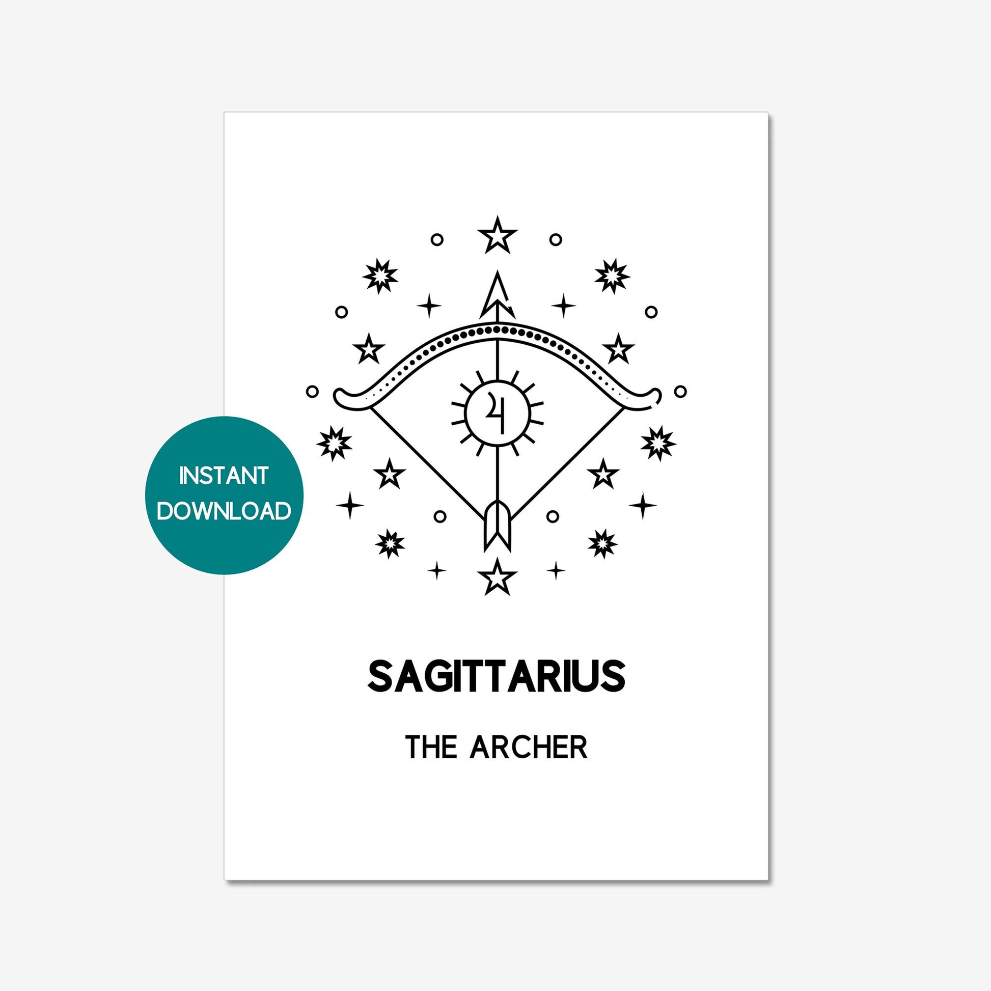 sagittarius star sign printable