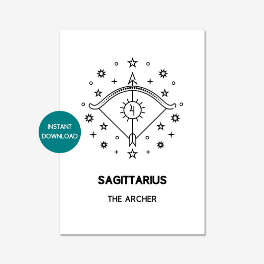 sagittarius star sign printable