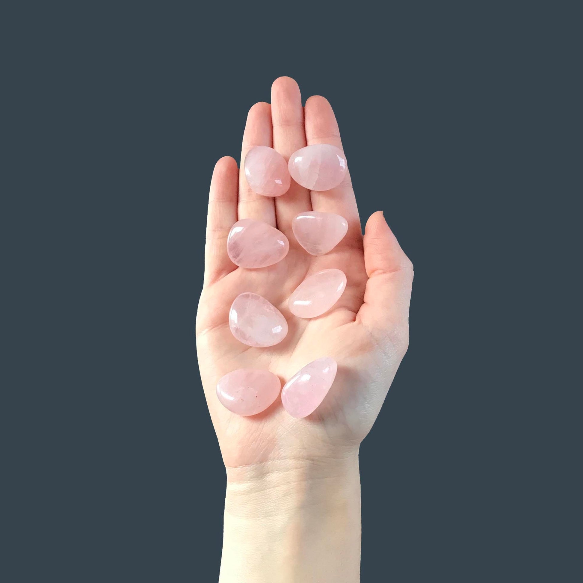 rose quartz tumbled stones