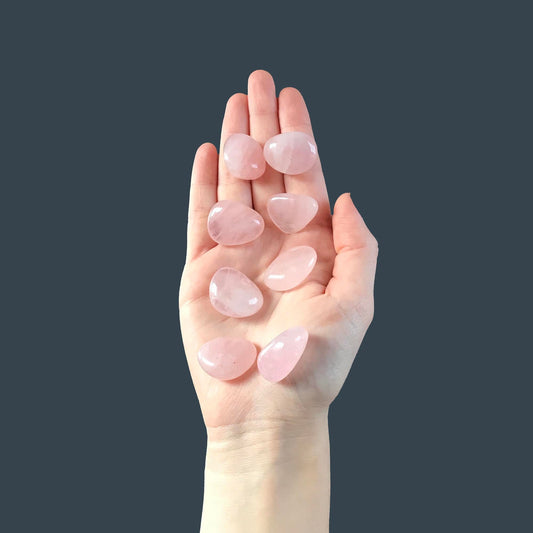 rose quartz tumbled stones