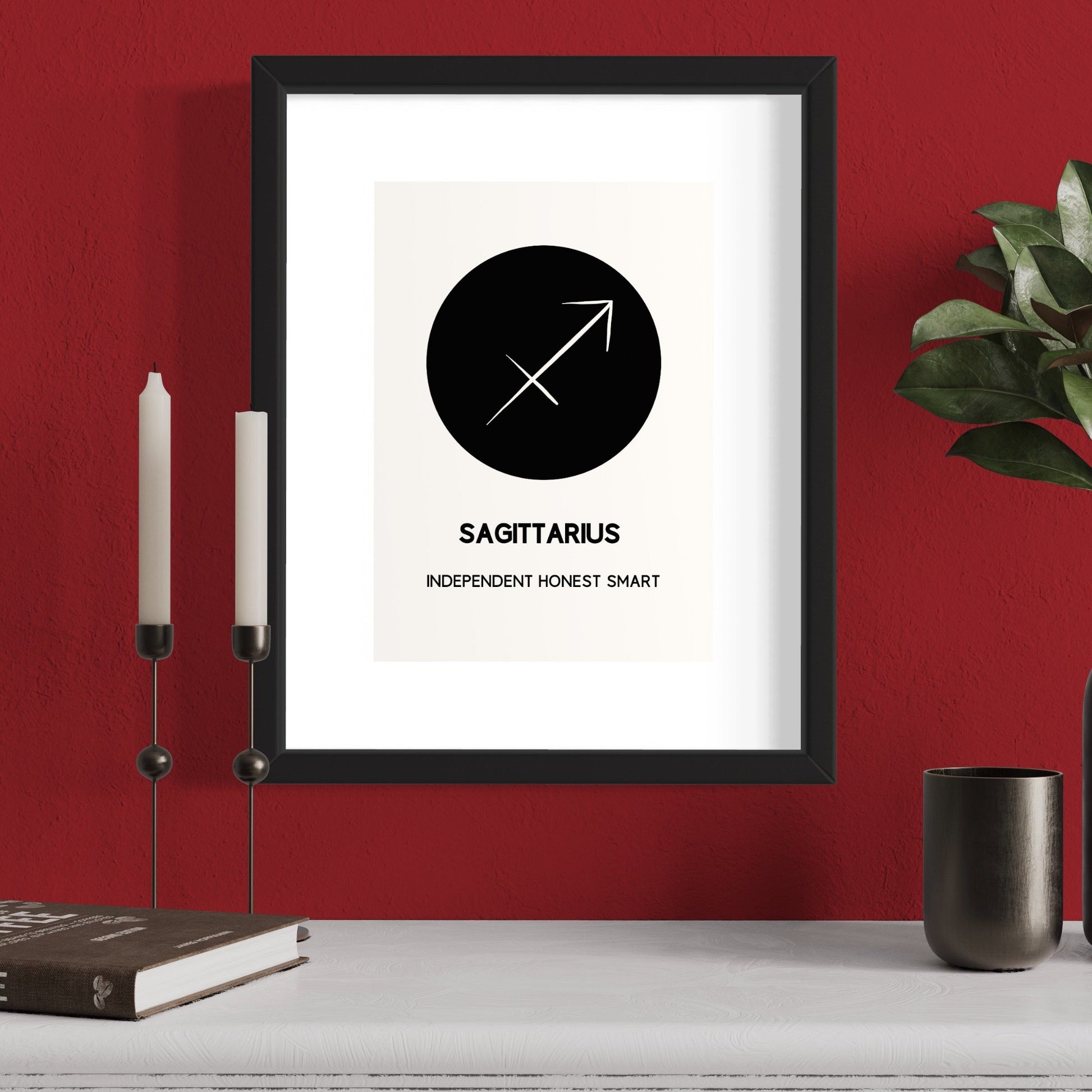 sagittarius sign symbol print