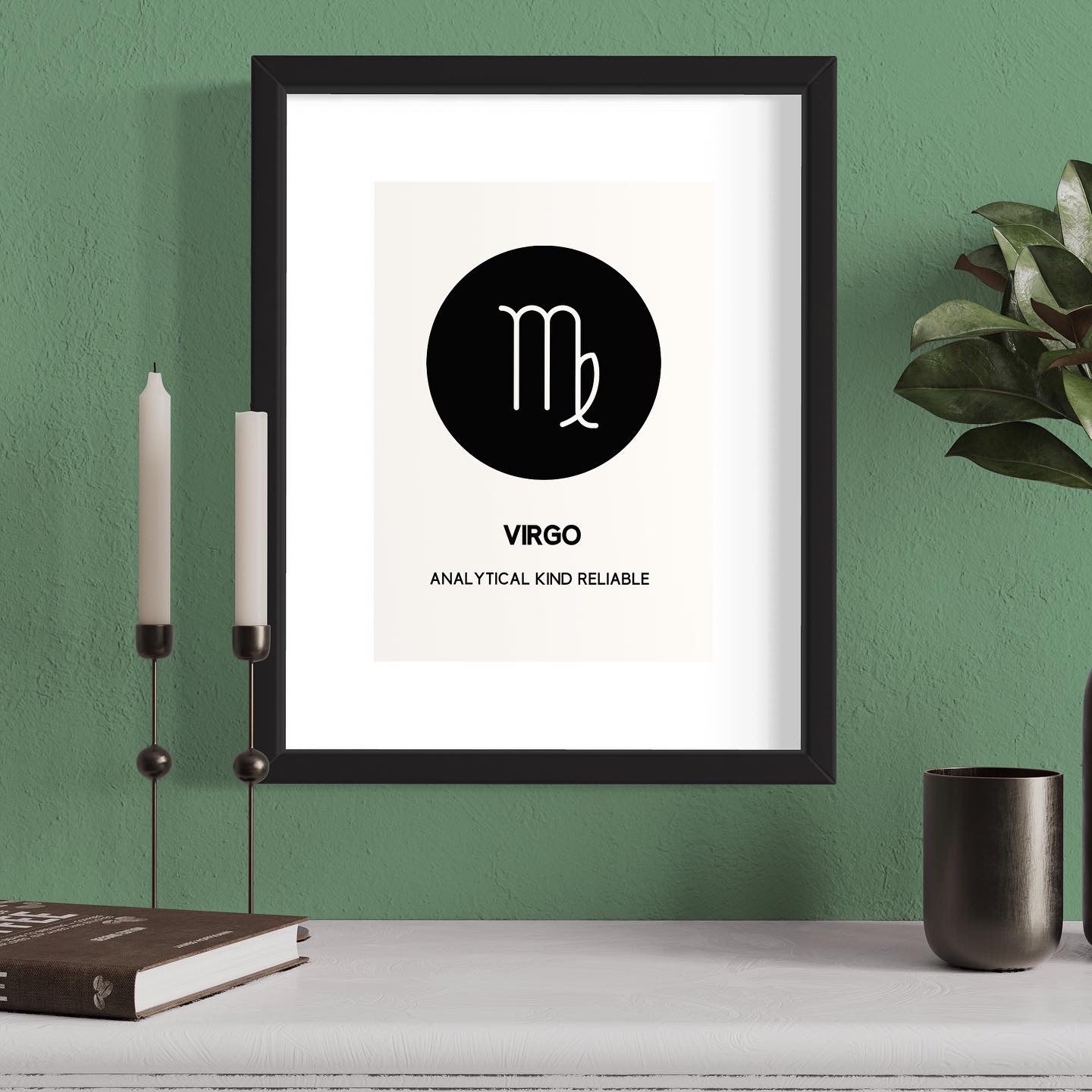 virgo sign symbol print