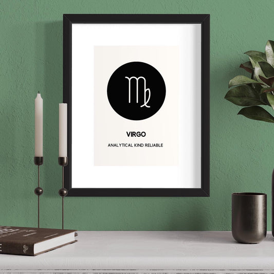 virgo sign symbol print