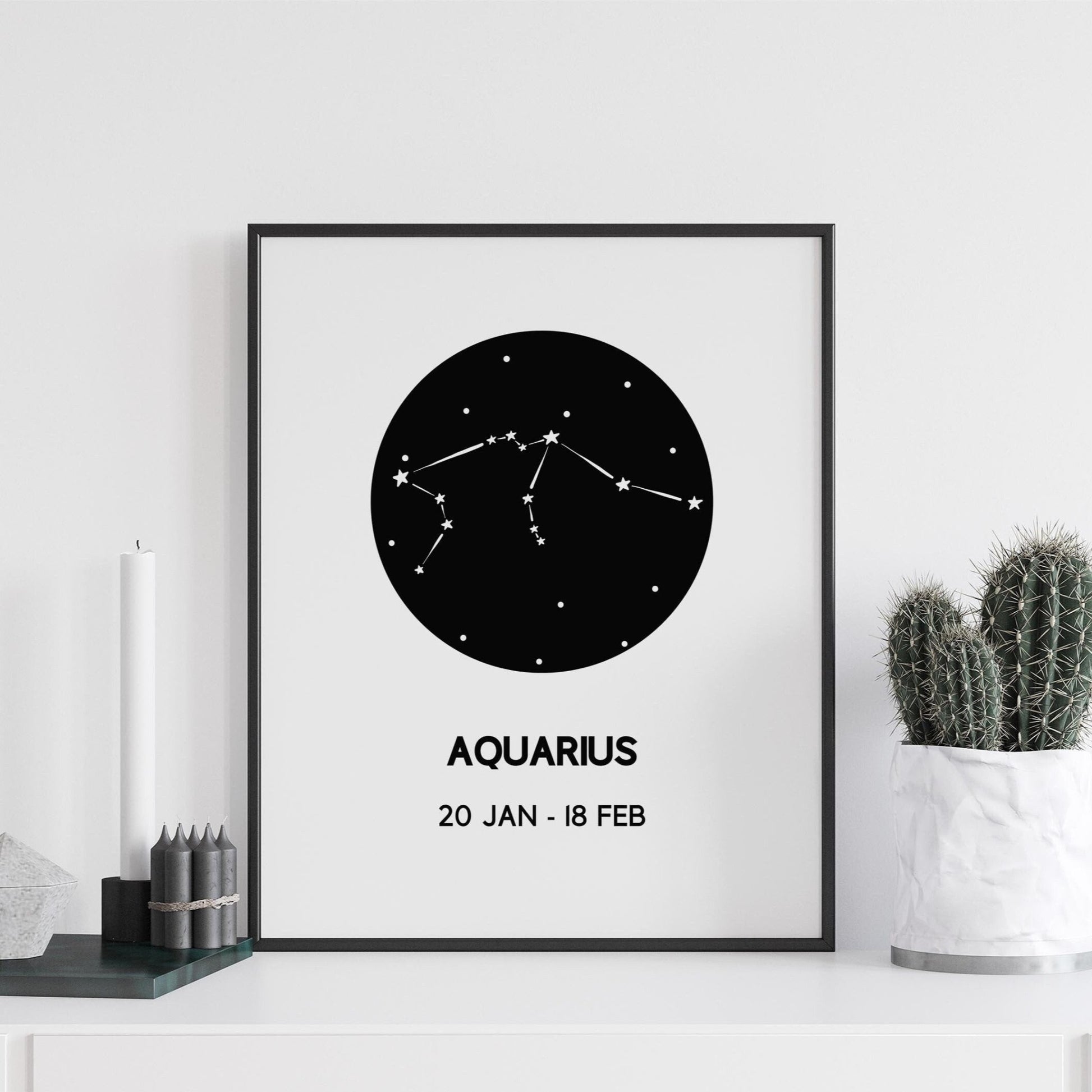 aquarius constellation print