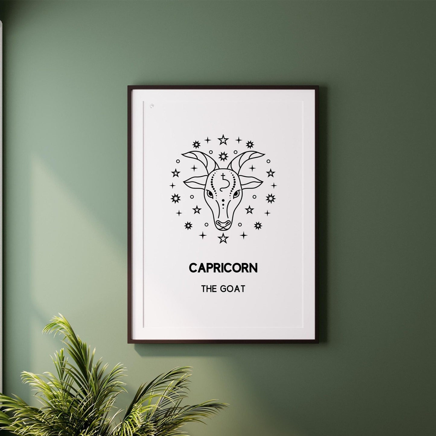 capricorn star sign print the goat