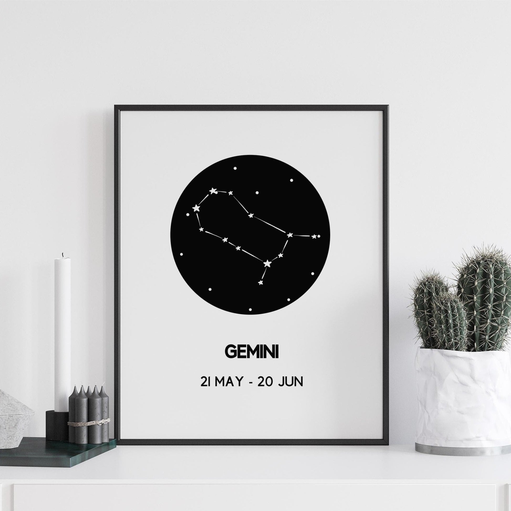 gemini constellation print