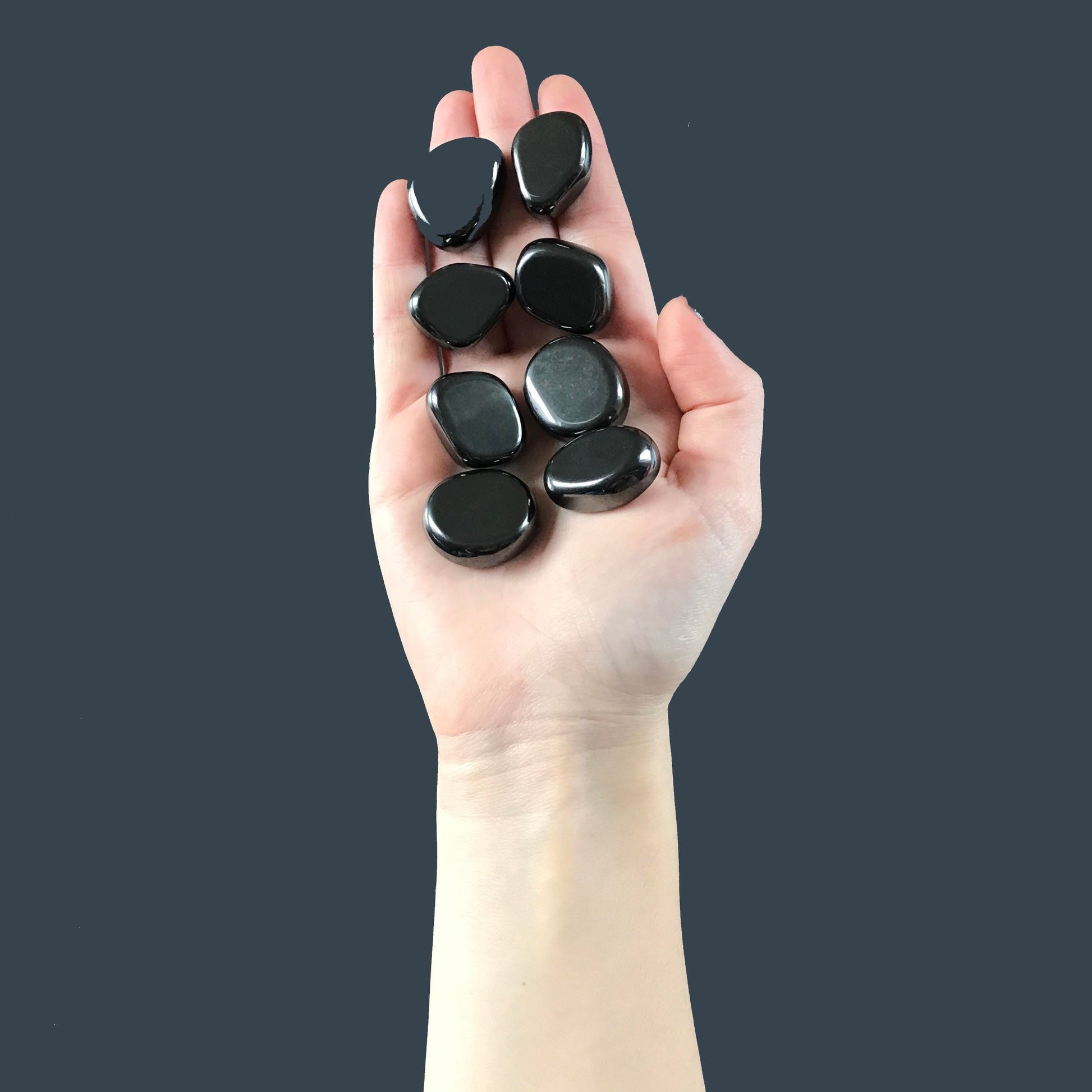 hematite tumbled stones