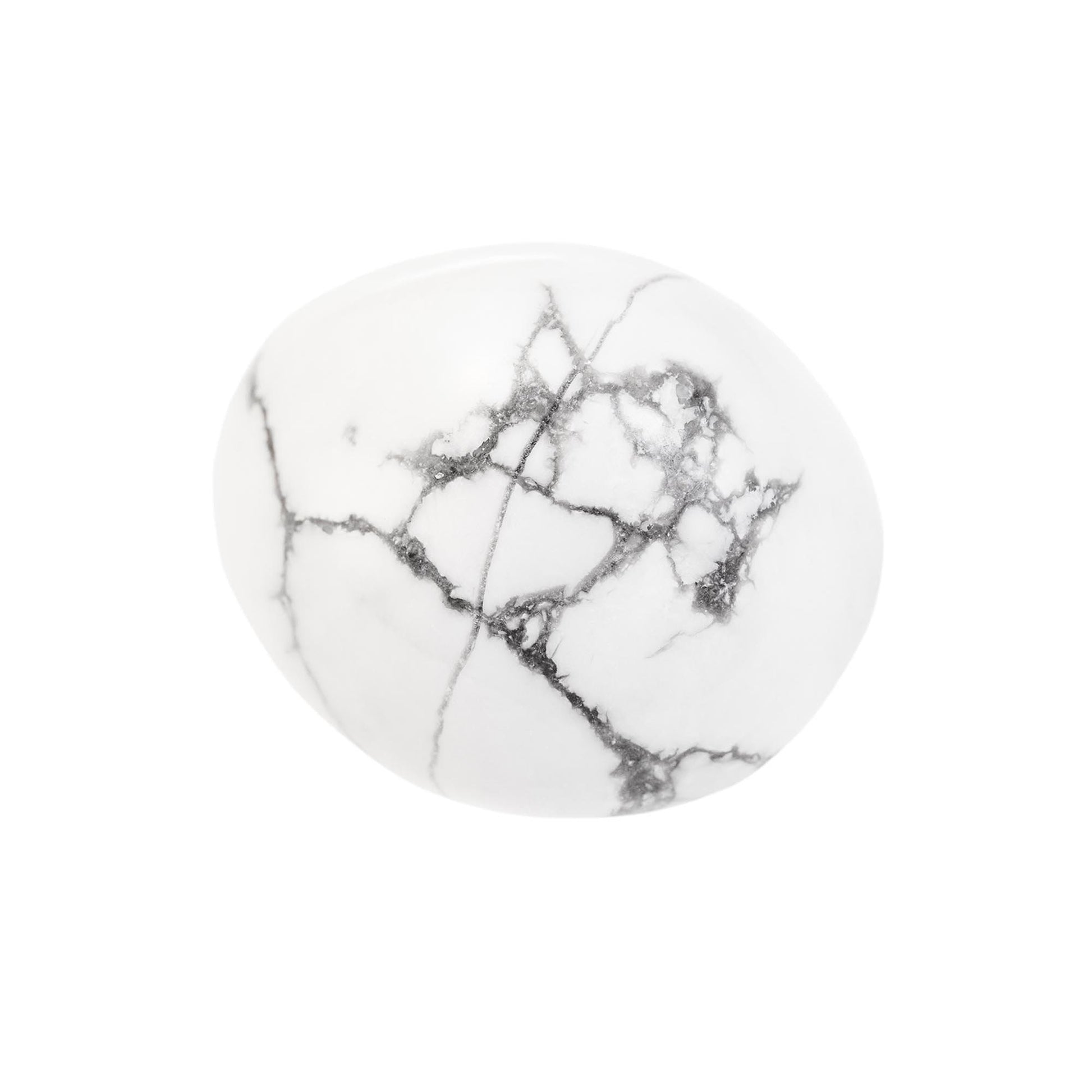 White Howlite Crystal | Pocket Tumbled Stones | Chakra Reiki Healing