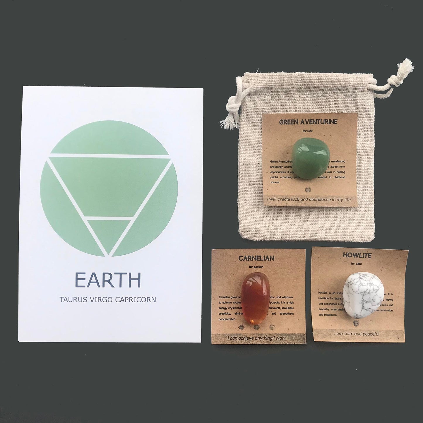 Capricorn Zodiac Crystal Set | Star Sign Gemstone Kit | Letterbox Gift